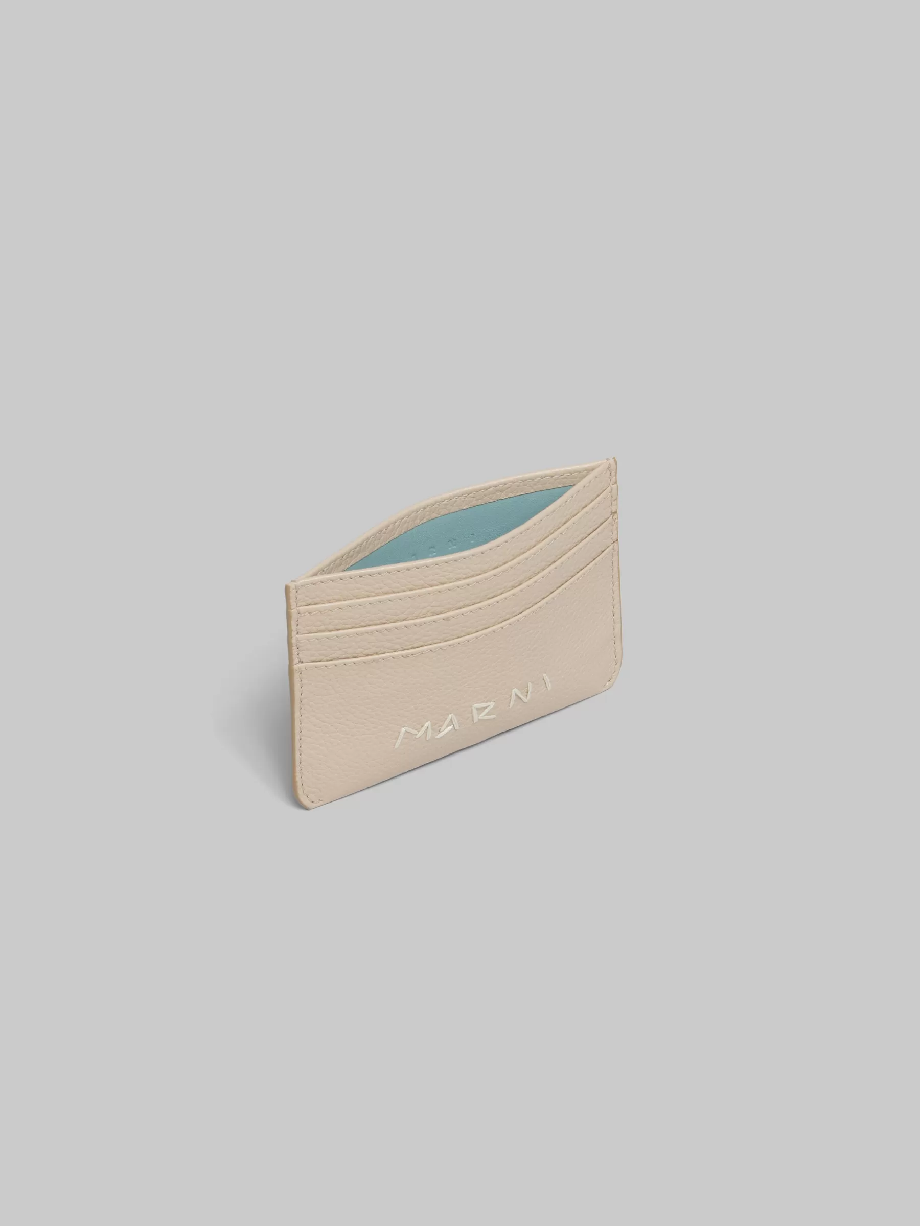 Marni Beige Leather Cardholder With Mending SOFTBEIGE Flash Sale