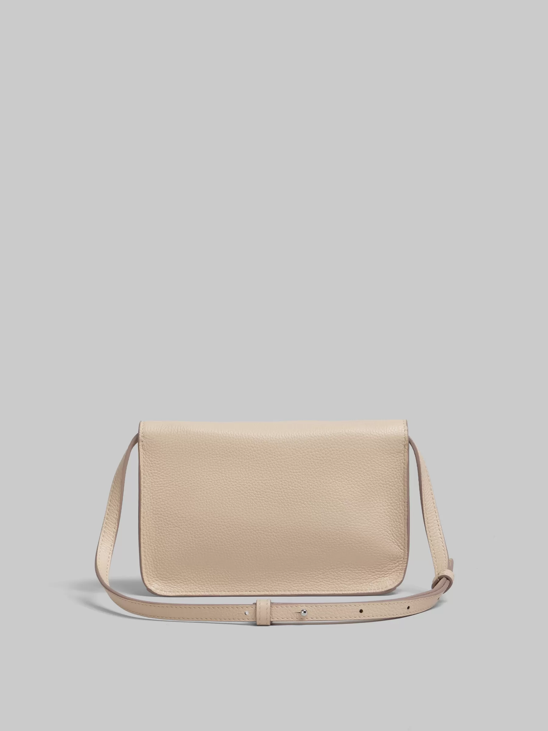 Marni Beige Leather Shoulder Bag With Mending SOFTBEIGE Clearance
