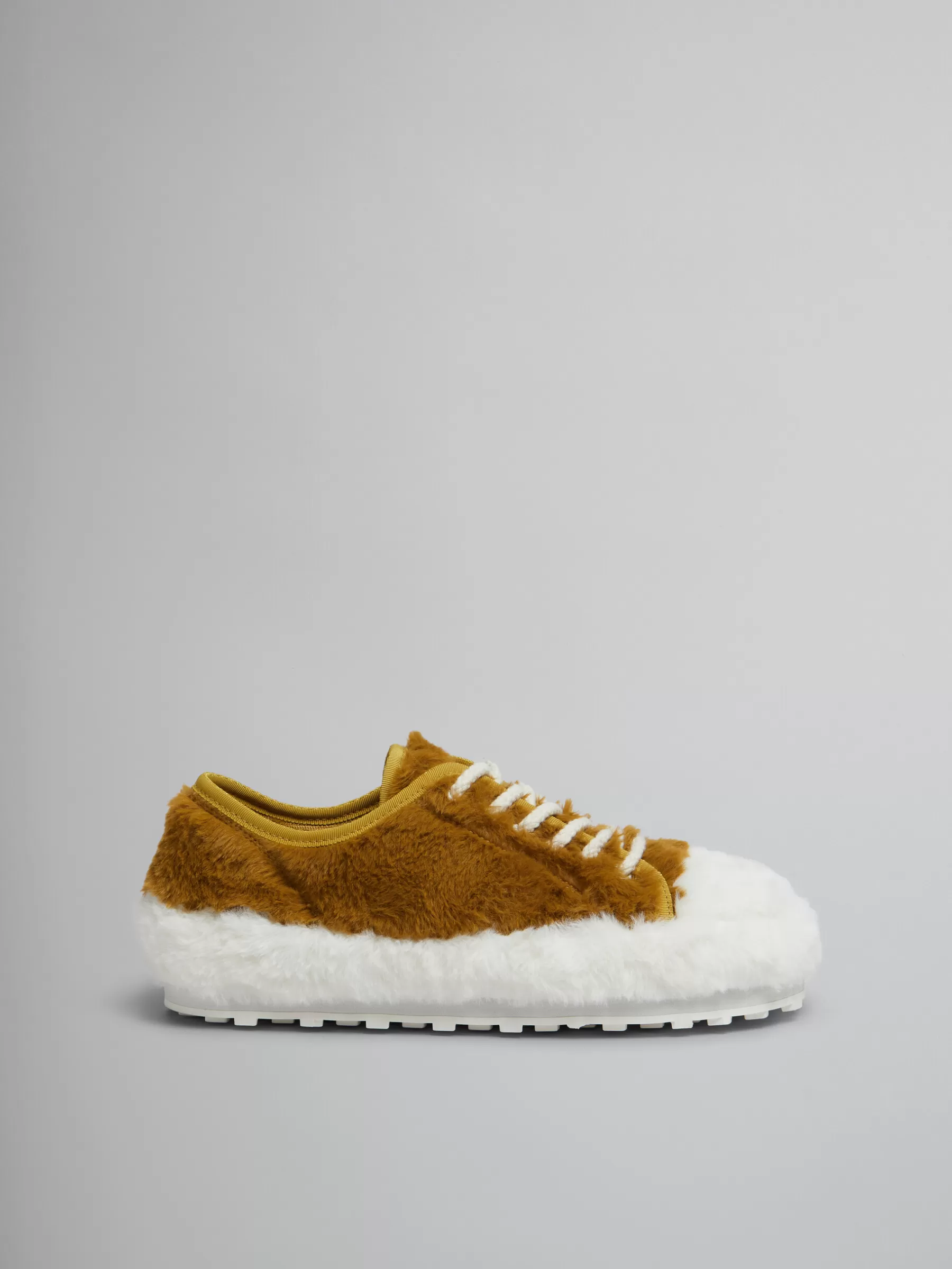 Marni Beige Teddy Tennis Sneaker WHITE/BEIGE Fashion