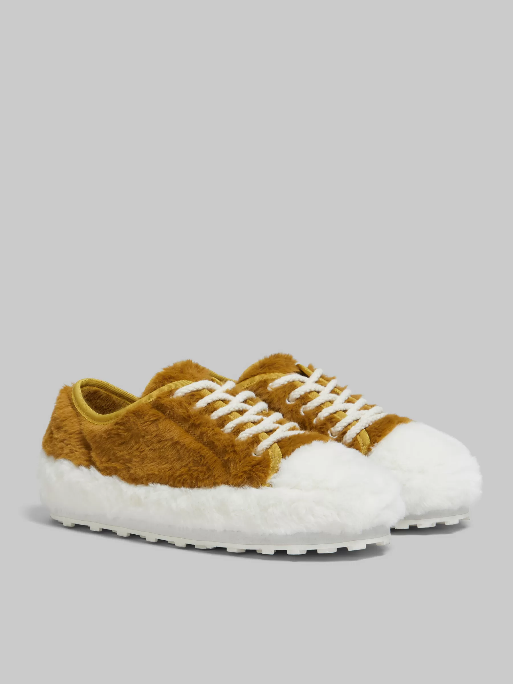 Marni Beige Teddy Tennis Sneaker WHITE/BEIGE Fashion