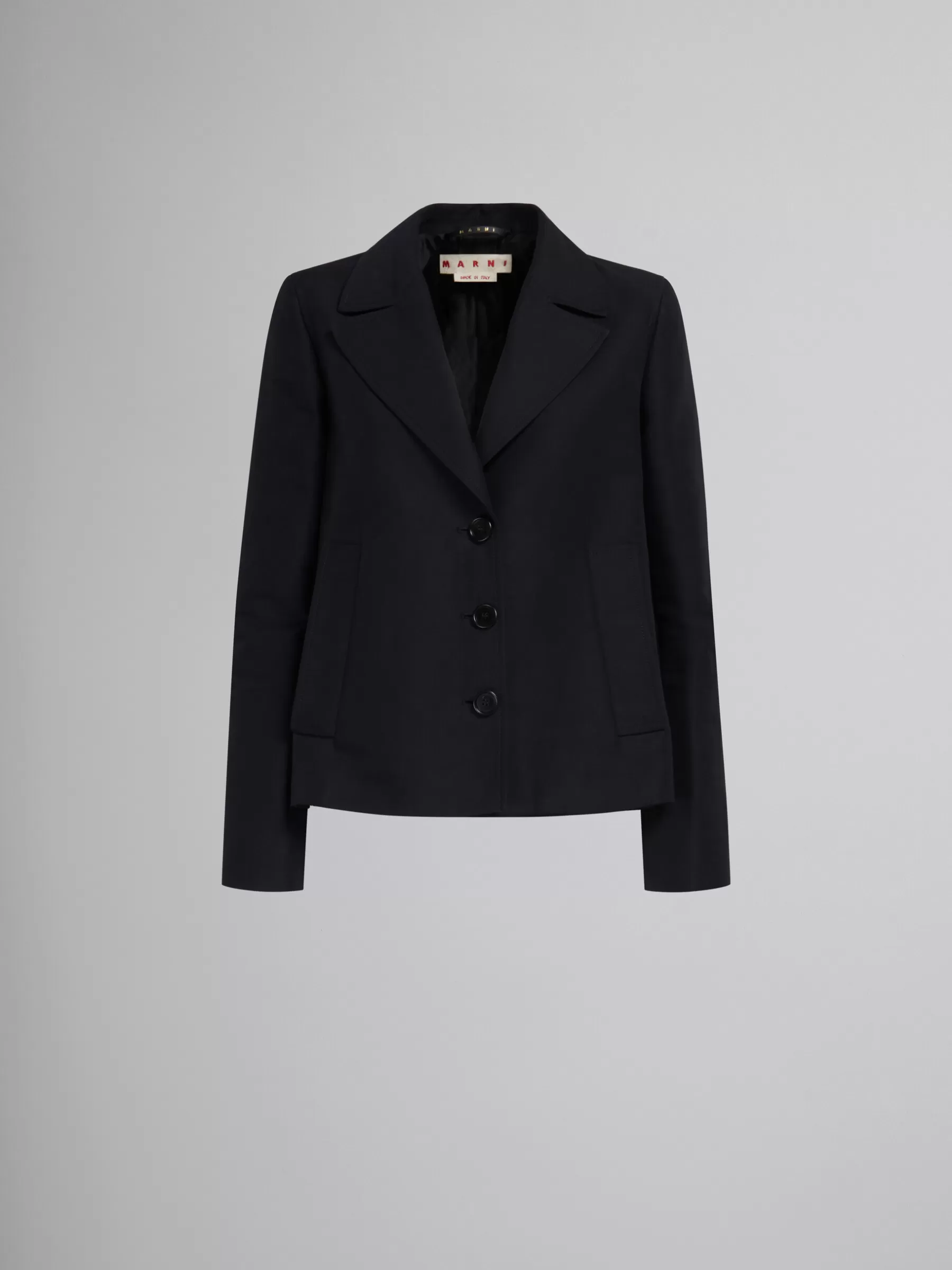 Marni A-line Cady Jacket With Back Pleat BLACK Online