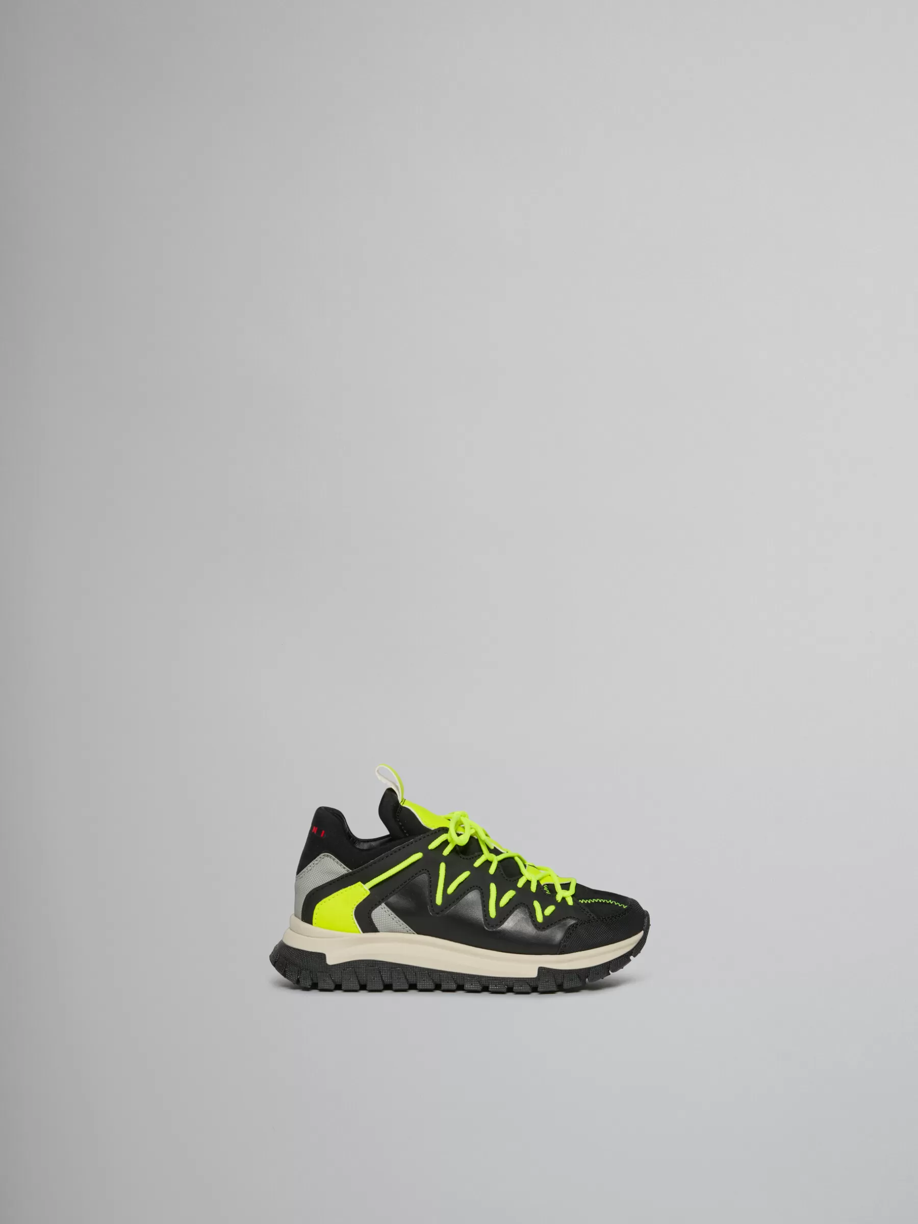 Marni Black And Fluorescent Yellow Running Sneaker BLACK/NEON YELLOW/GREY Clearance