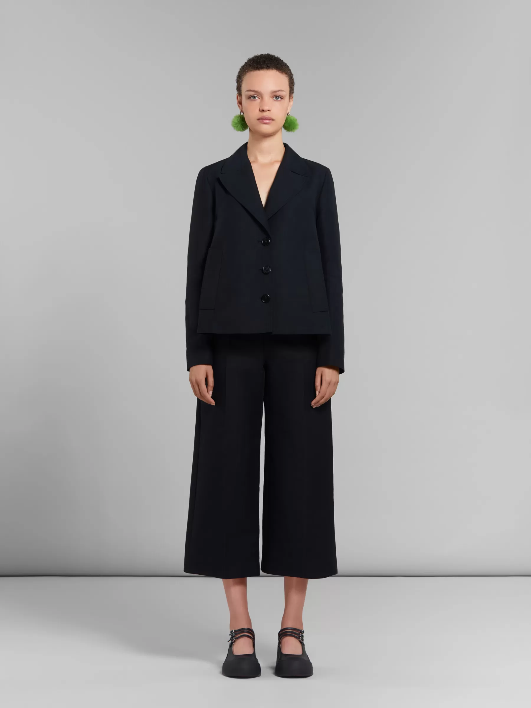 Marni Cady Cropped Trousers BLACK Outlet