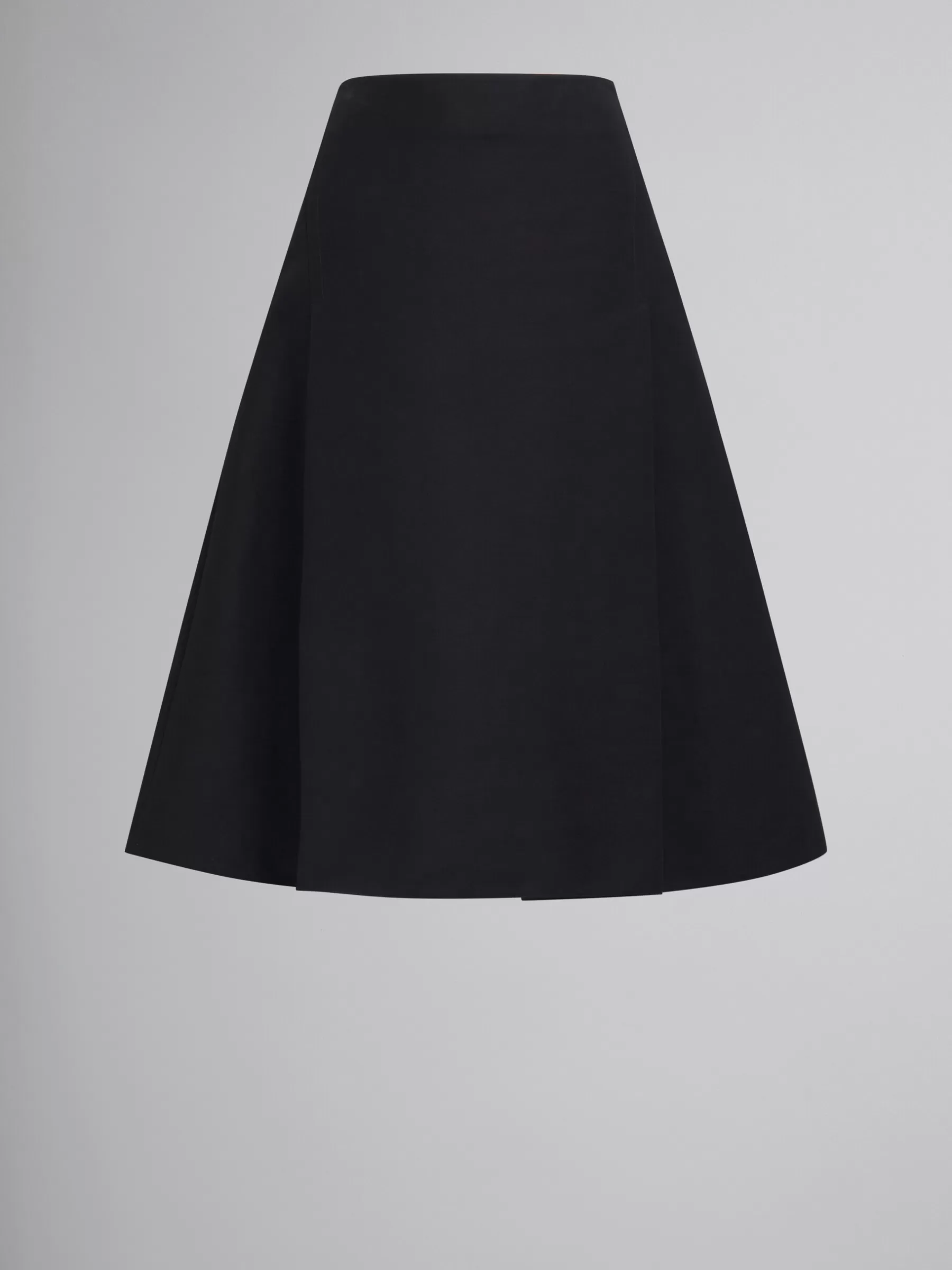 Marni Cady Midi Skirt With Maxi Pleats BLACK Sale