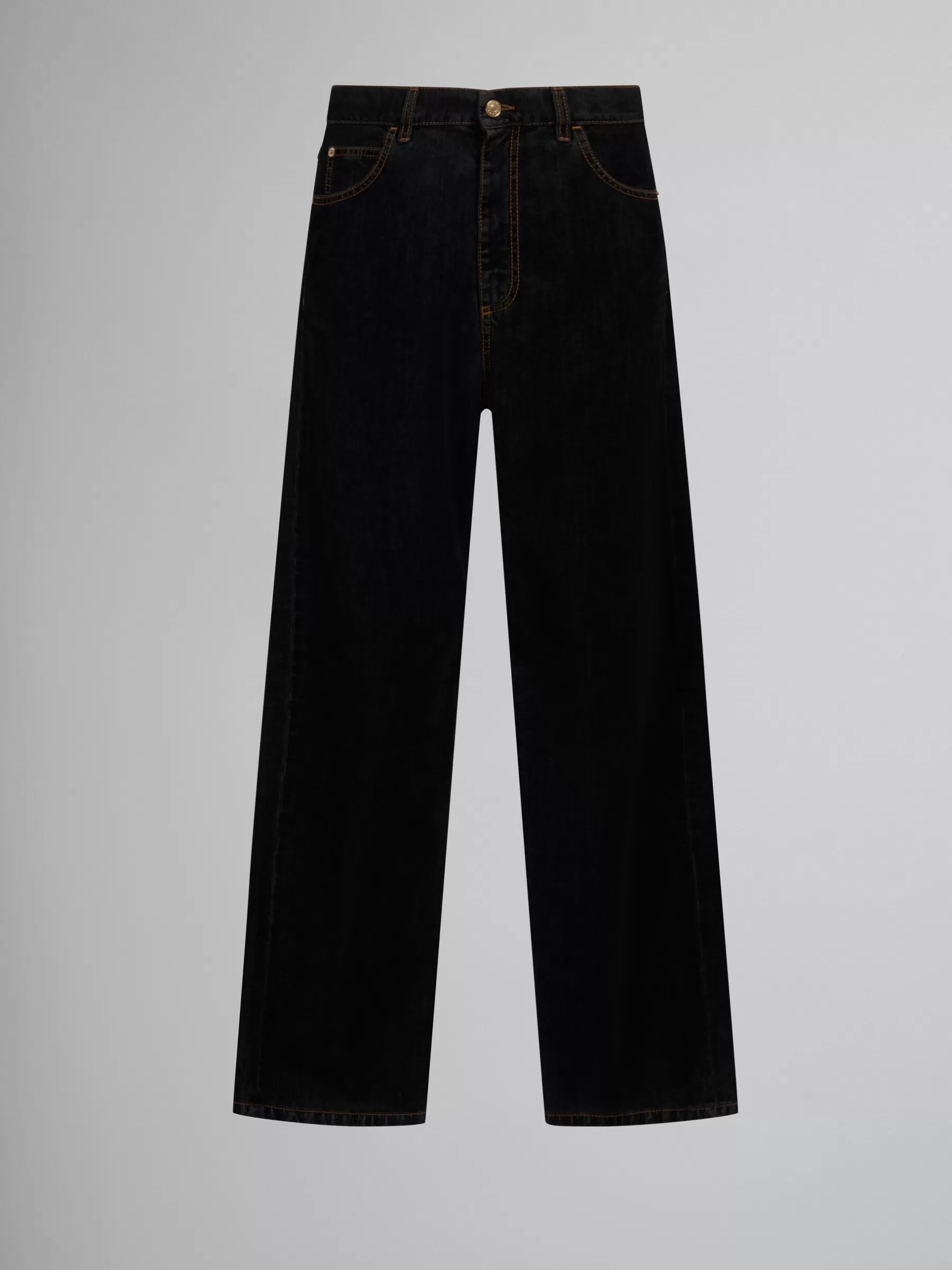 Marni Flocked Denim Wide-leg Jeans BLACK Flash Sale