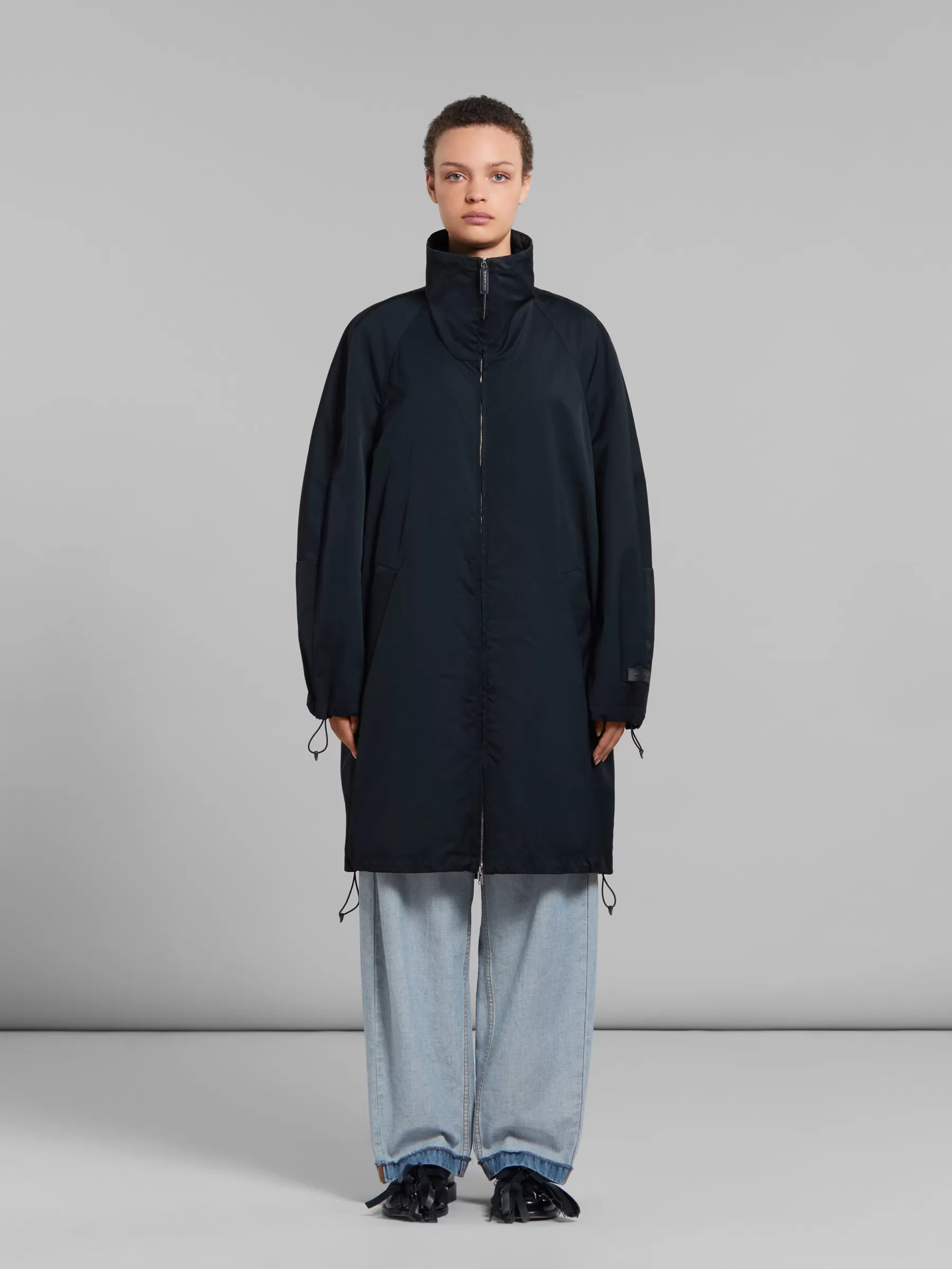 Marni Gathered Taffeta Parka BLACK Flash Sale