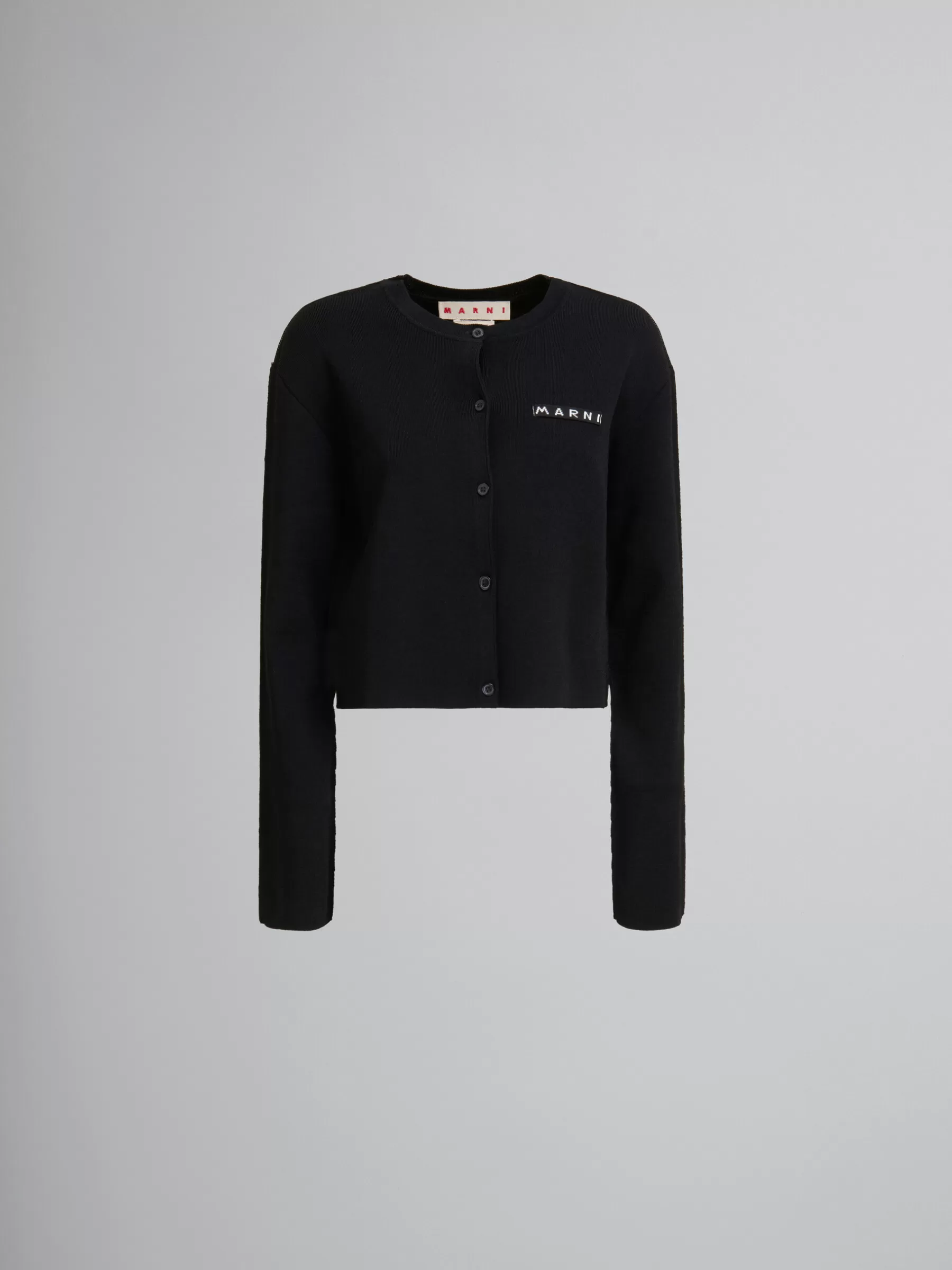 Marni Half-and-half Viscose Cardigan BLACK Flash Sale