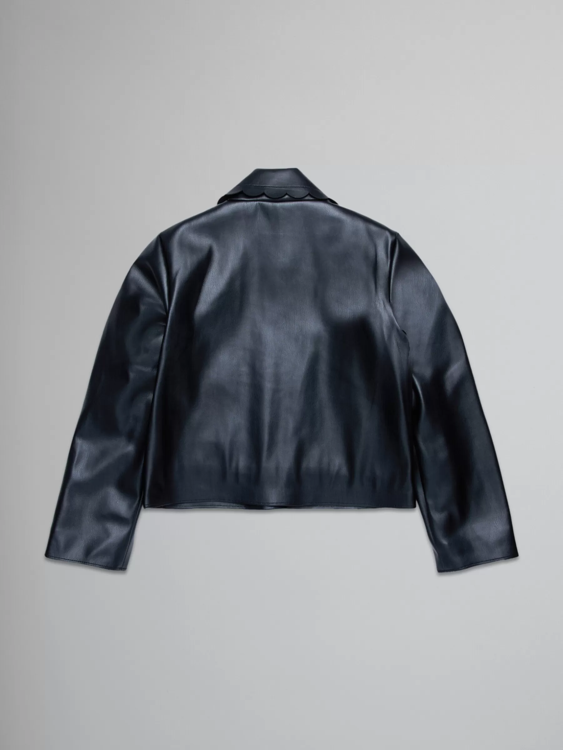 Marni Jacket In Soft Coated Fabric BLACK Best Sale