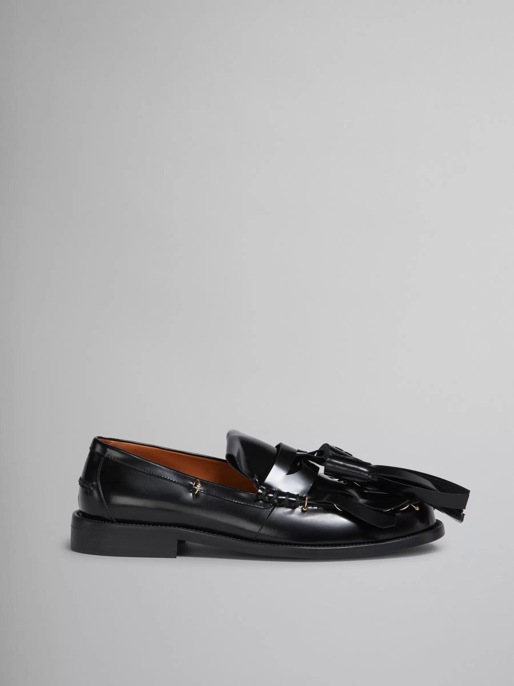 Marni Leather Bambi Loafer With Maxi Tassels BLACK Sale