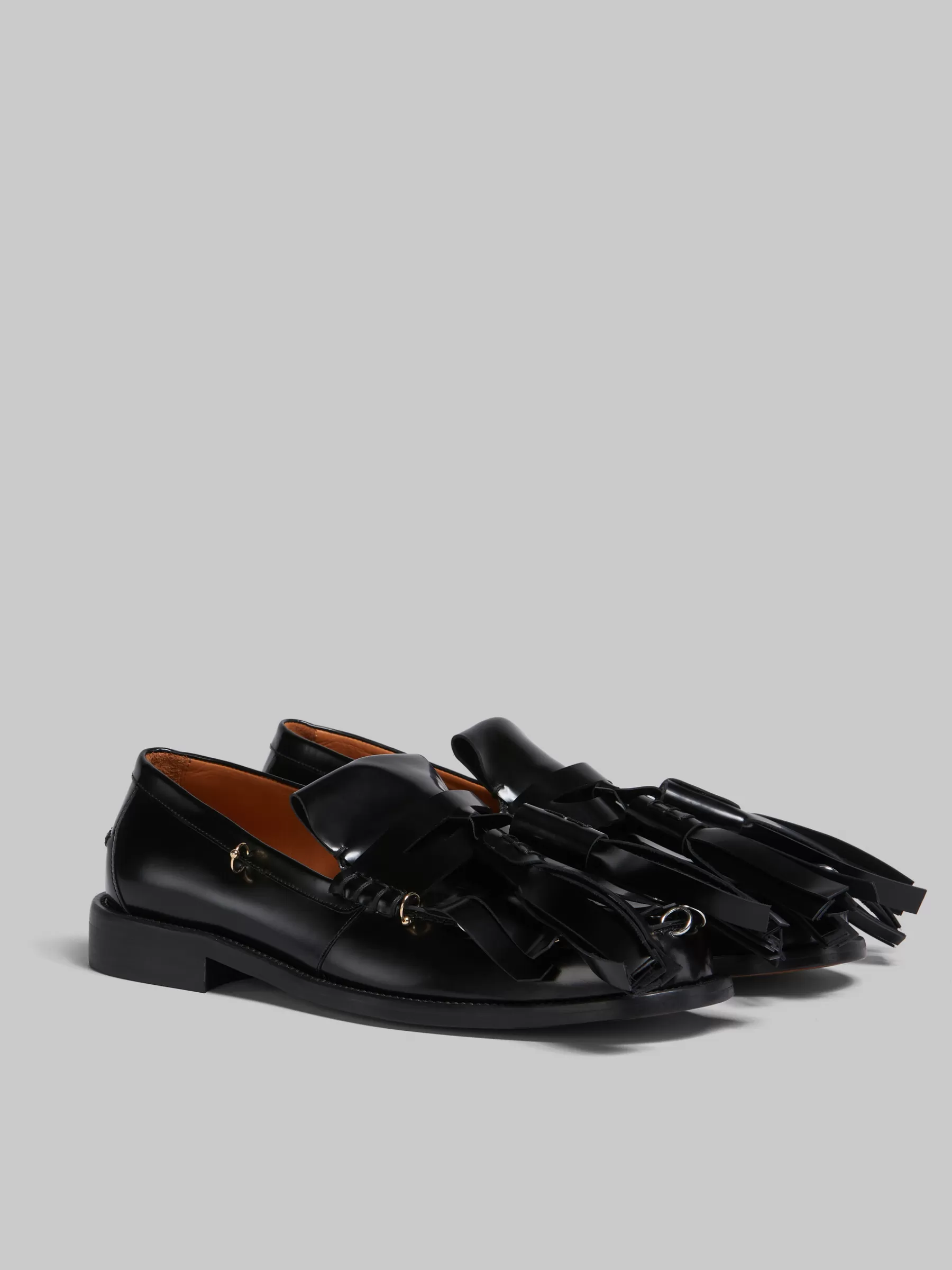 Marni Leather Bambi Loafer With Maxi Tassels BLACK Sale