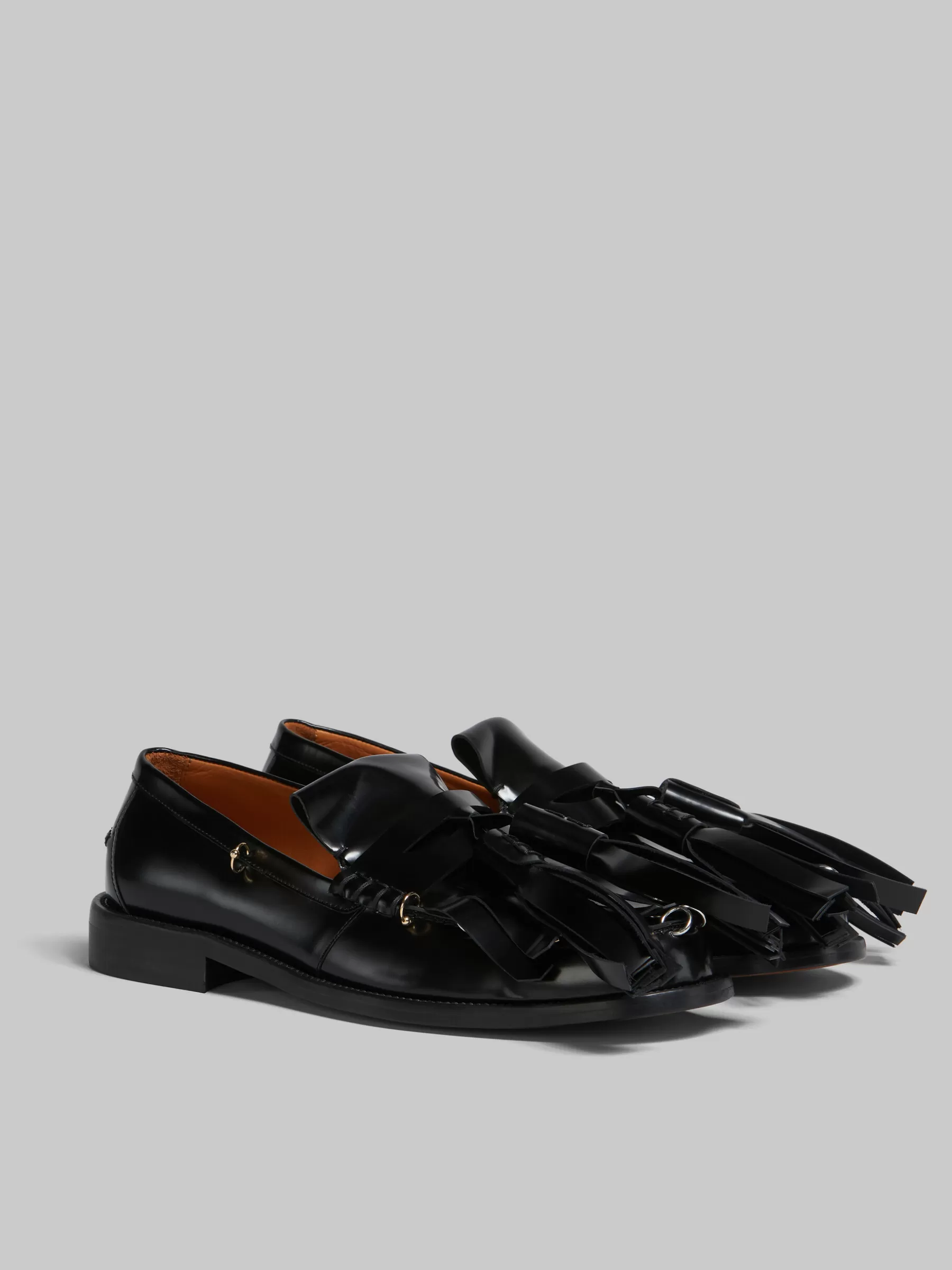 Marni Leather Bambi Loafer With Maxi Tassels BLACK Outlet