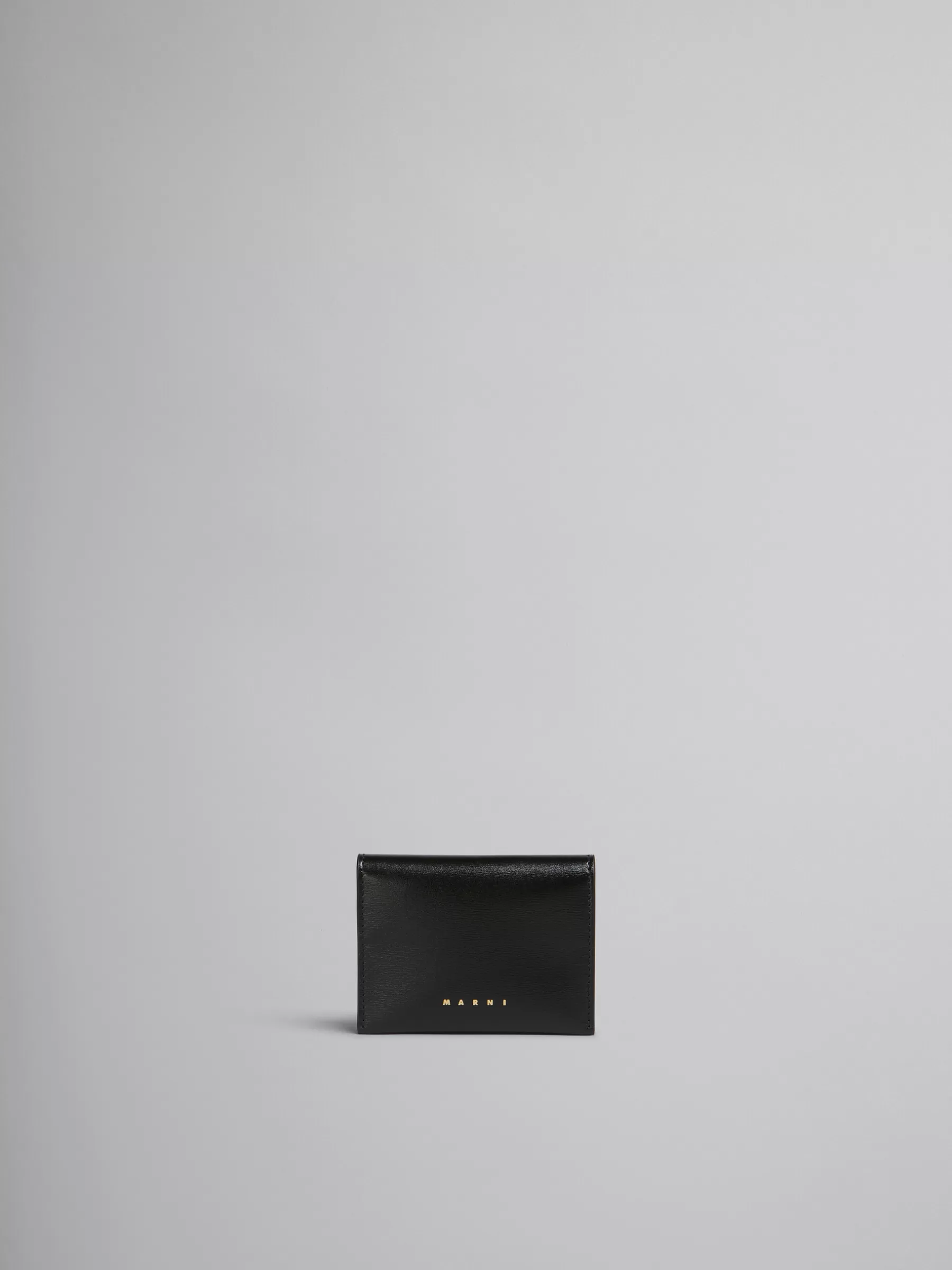Marni Leather Bifold Card Case BLACK Outlet