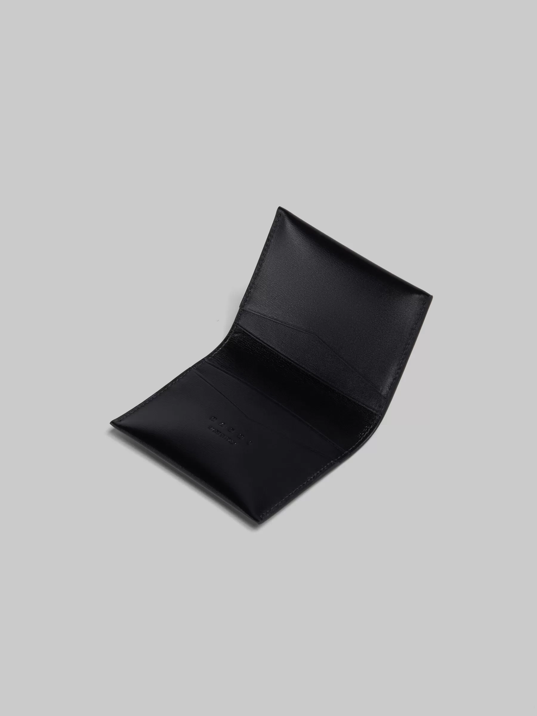 Marni Leather Bifold Card Case BLACK Outlet