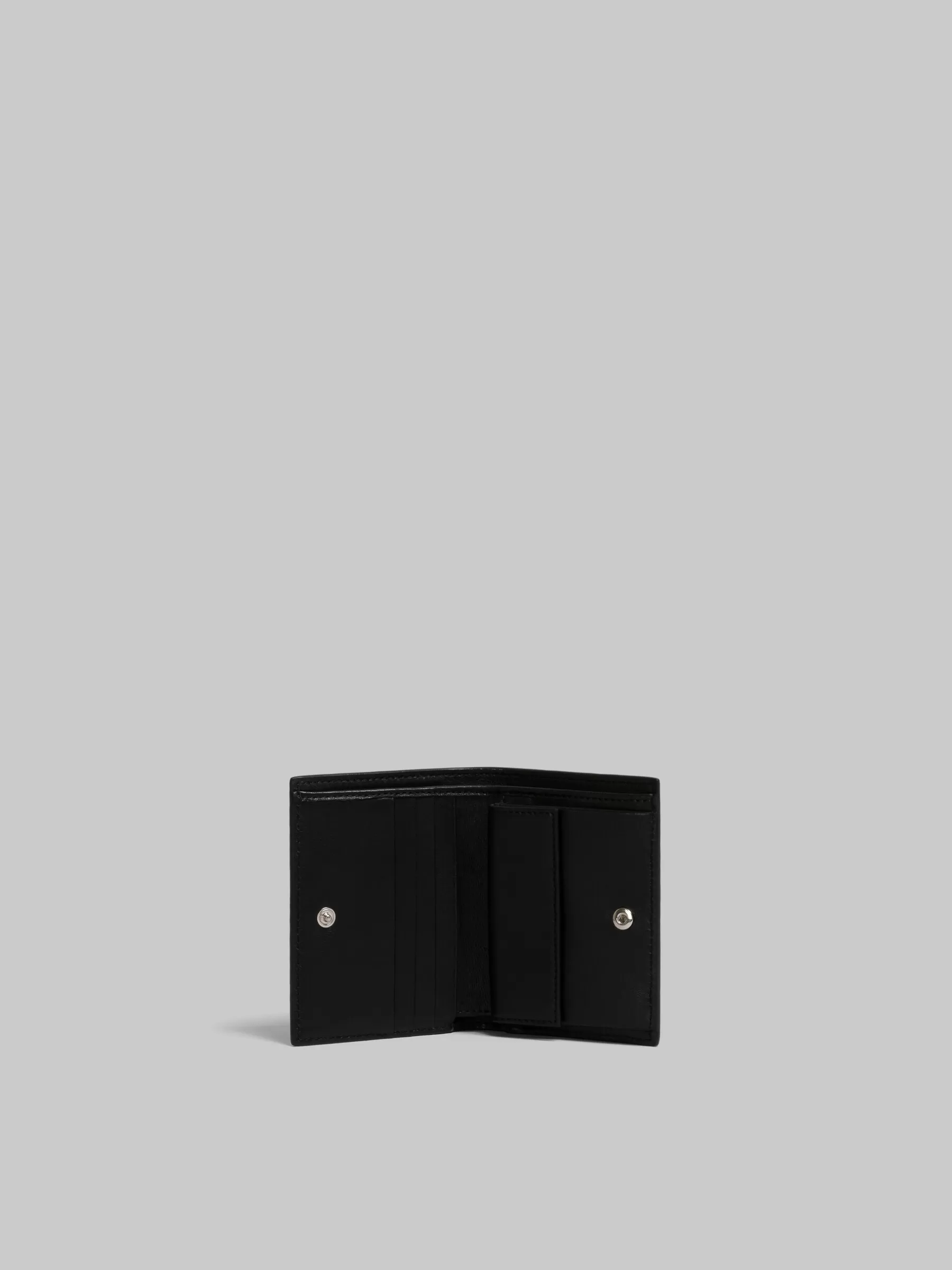 Marni Leather Bifold Wallet With Mending BLACK Cheap