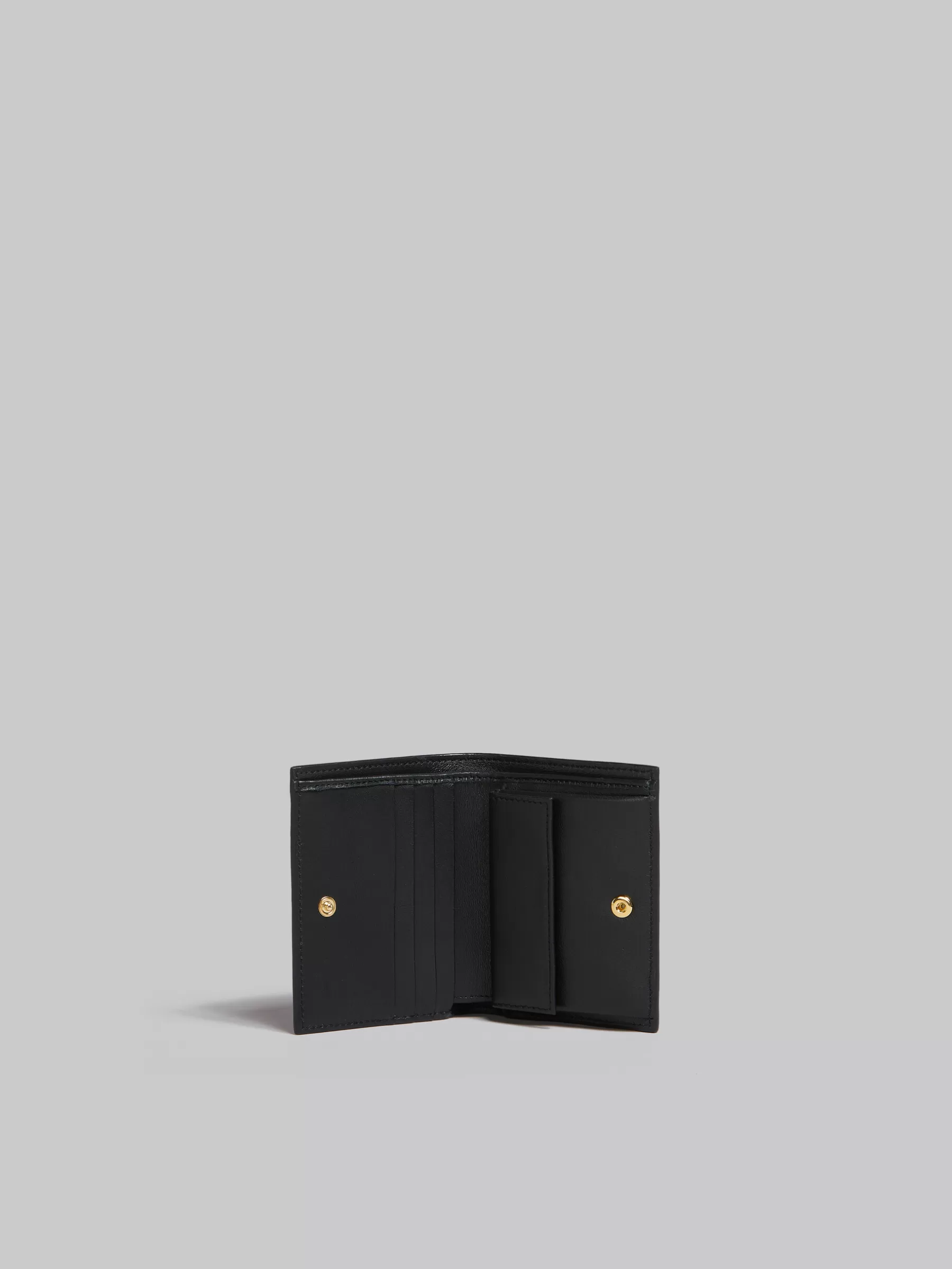 Marni Leather Bifold Wallet With Mending BLACK Flash Sale