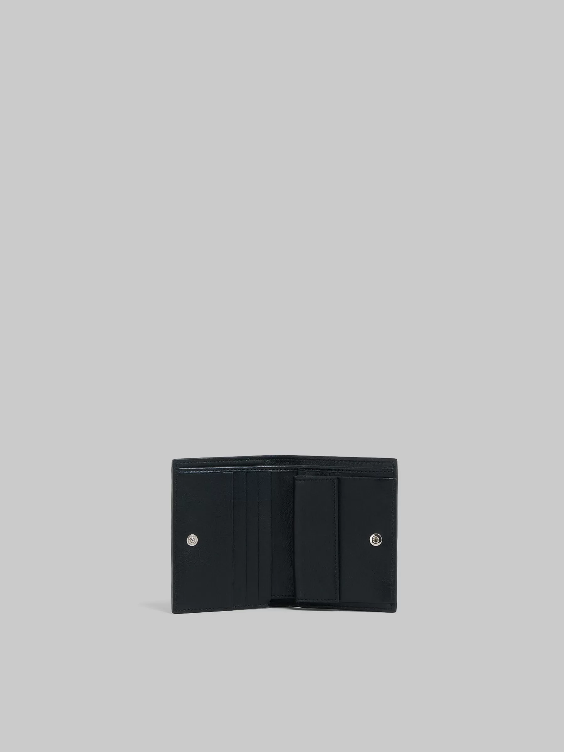 Marni Leather Bifold Wallet With Mending BLACK Shop