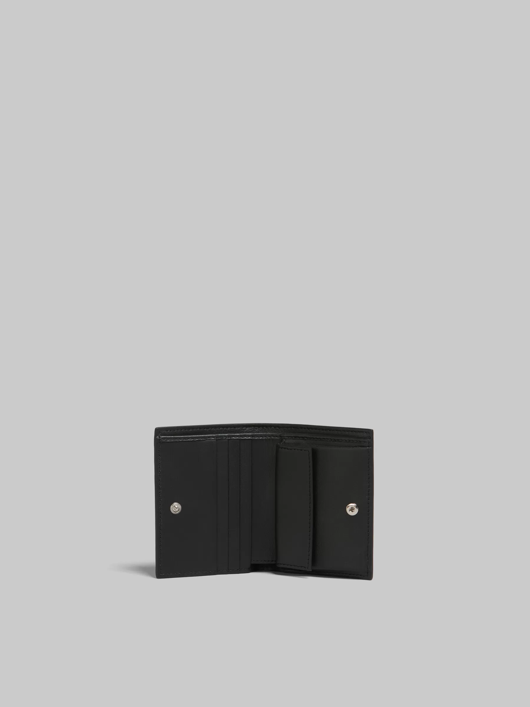 Marni Leather Bifold Wallet With Mending BLACK Cheap