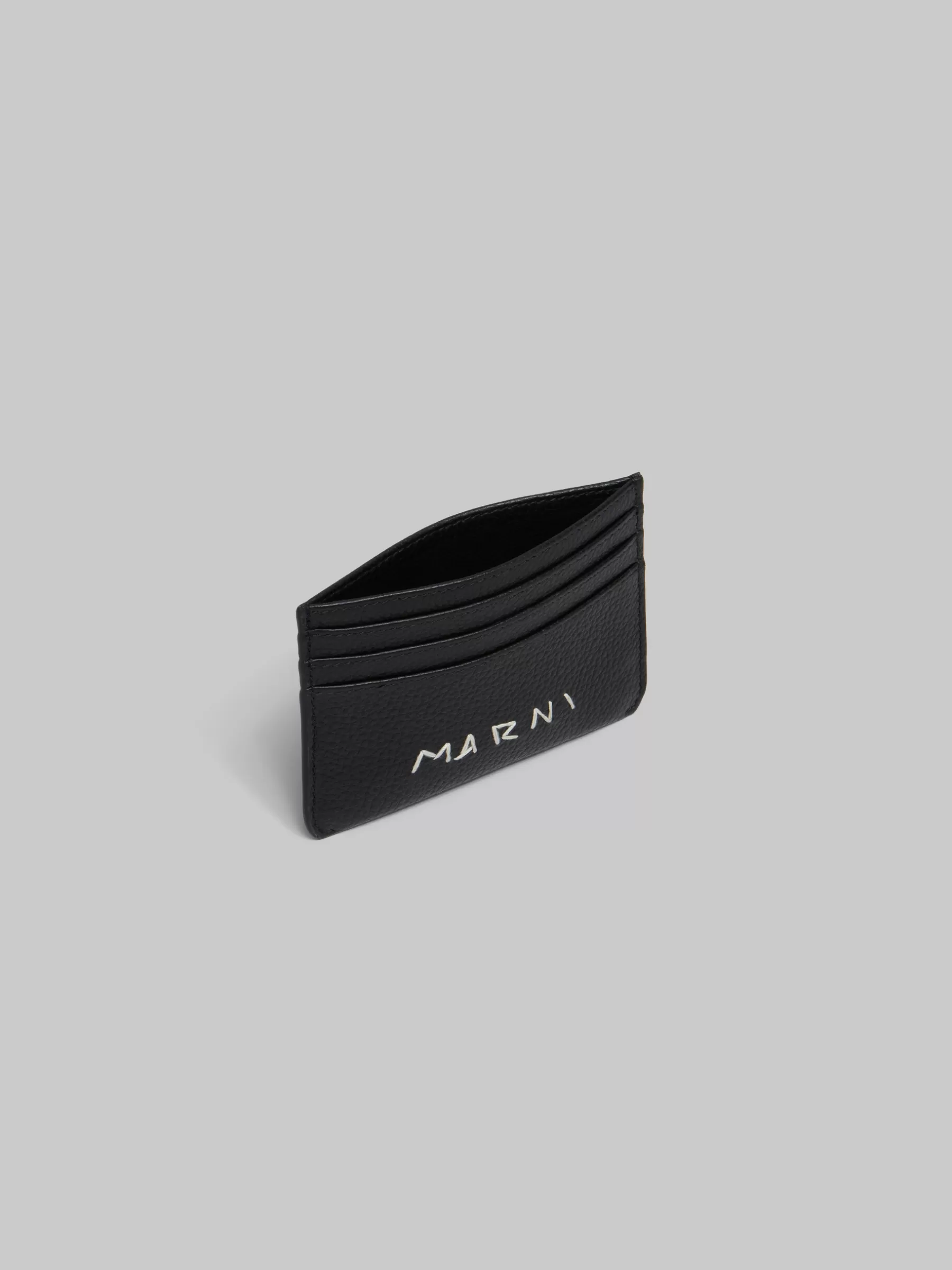 Marni Leather Cardholder With Mending BLACK Shop