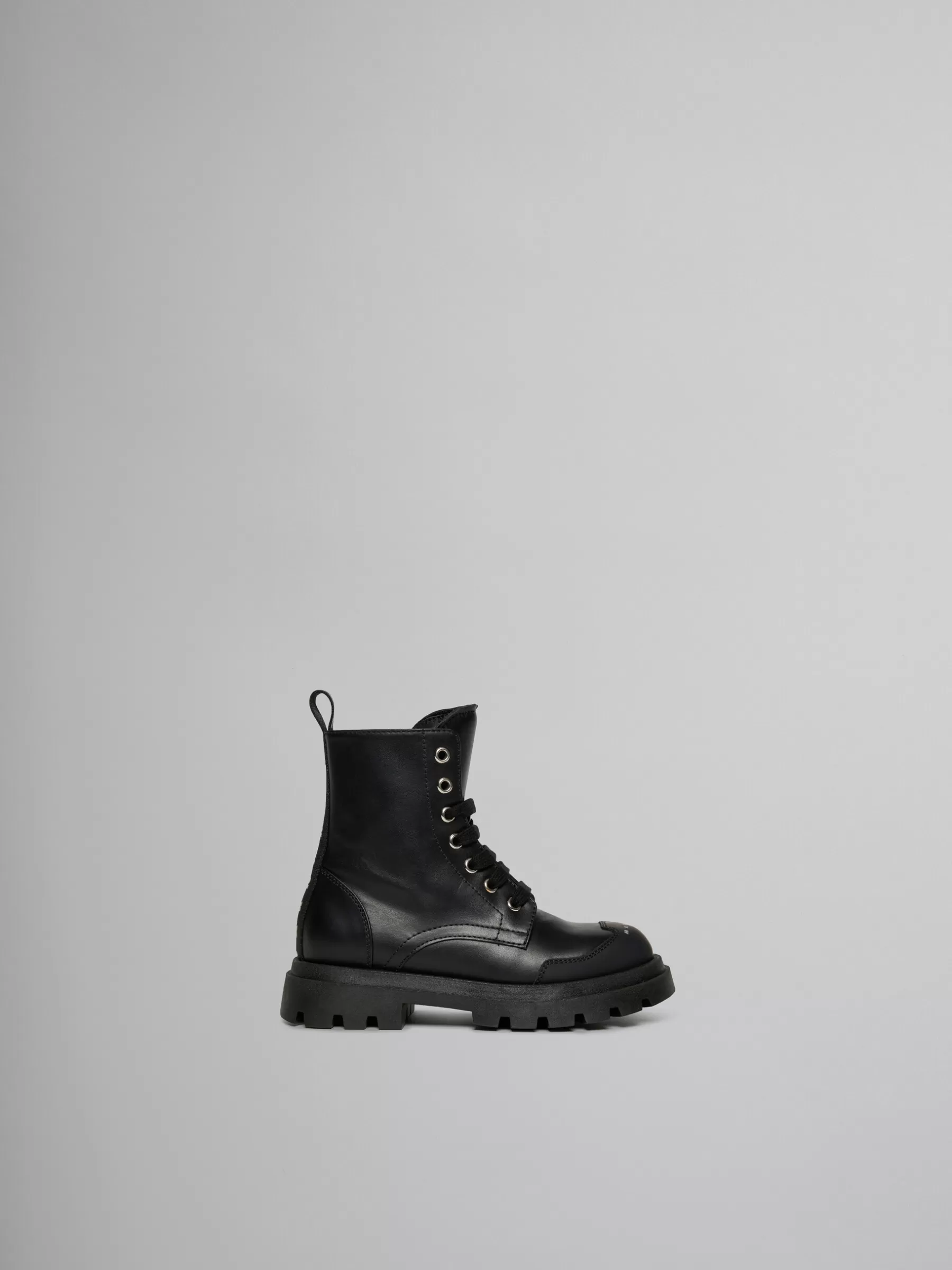 Marni Leather Combat Boot BLACK Best Sale