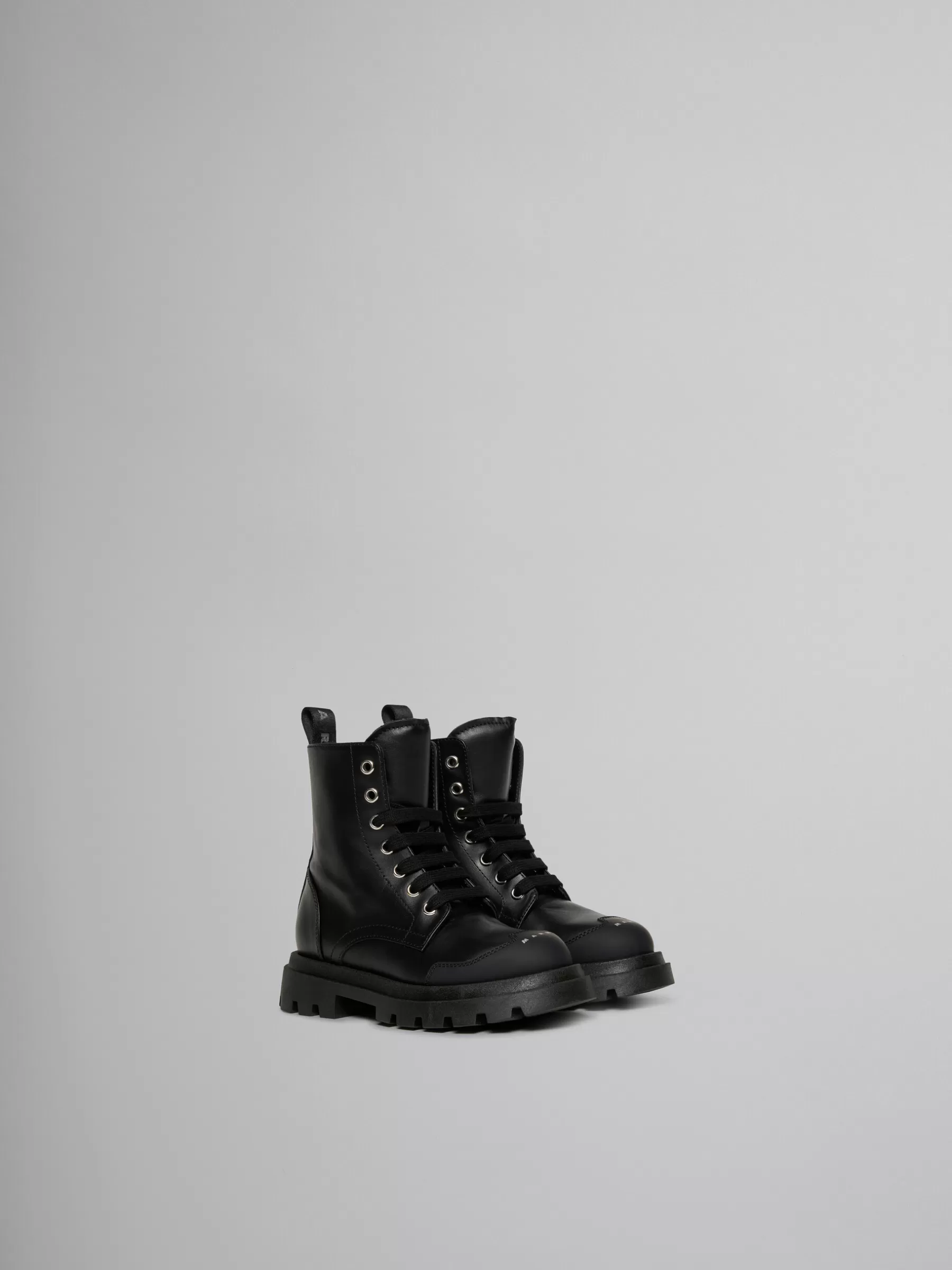 Marni Leather Combat Boot BLACK Best Sale