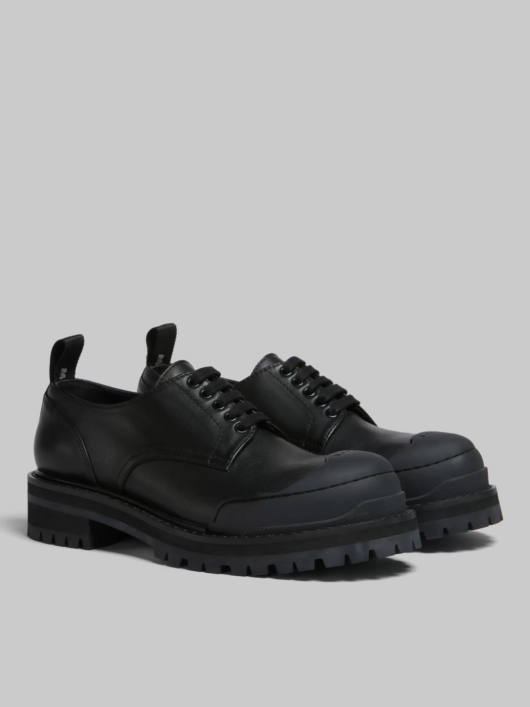 Marni Leather Dada Army Derby Shoe BLACK Hot