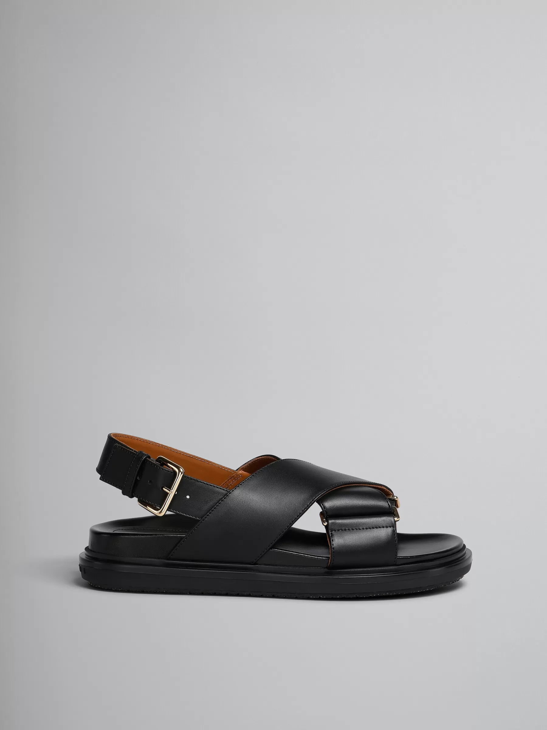 Marni Leather Fussbett BLACK Outlet