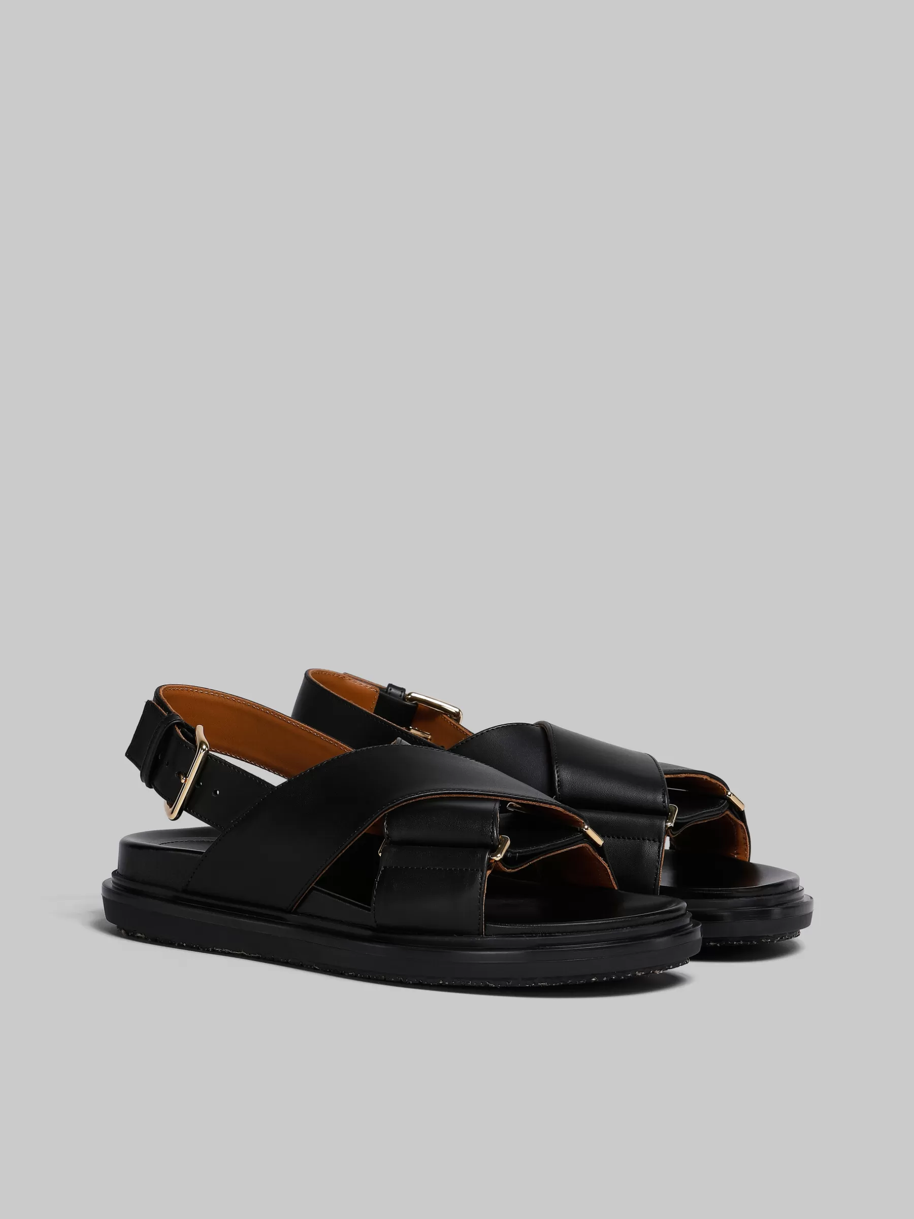 Marni Leather Fussbett BLACK Outlet