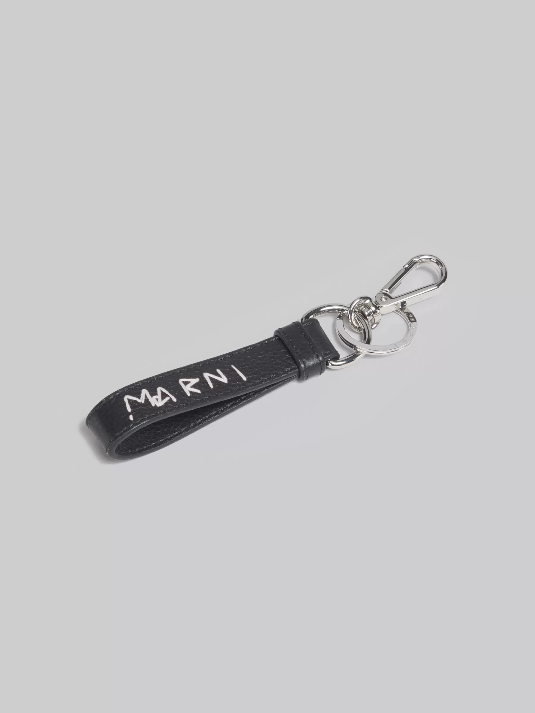 Marni Leather Keyring With Mending BLACK Shop