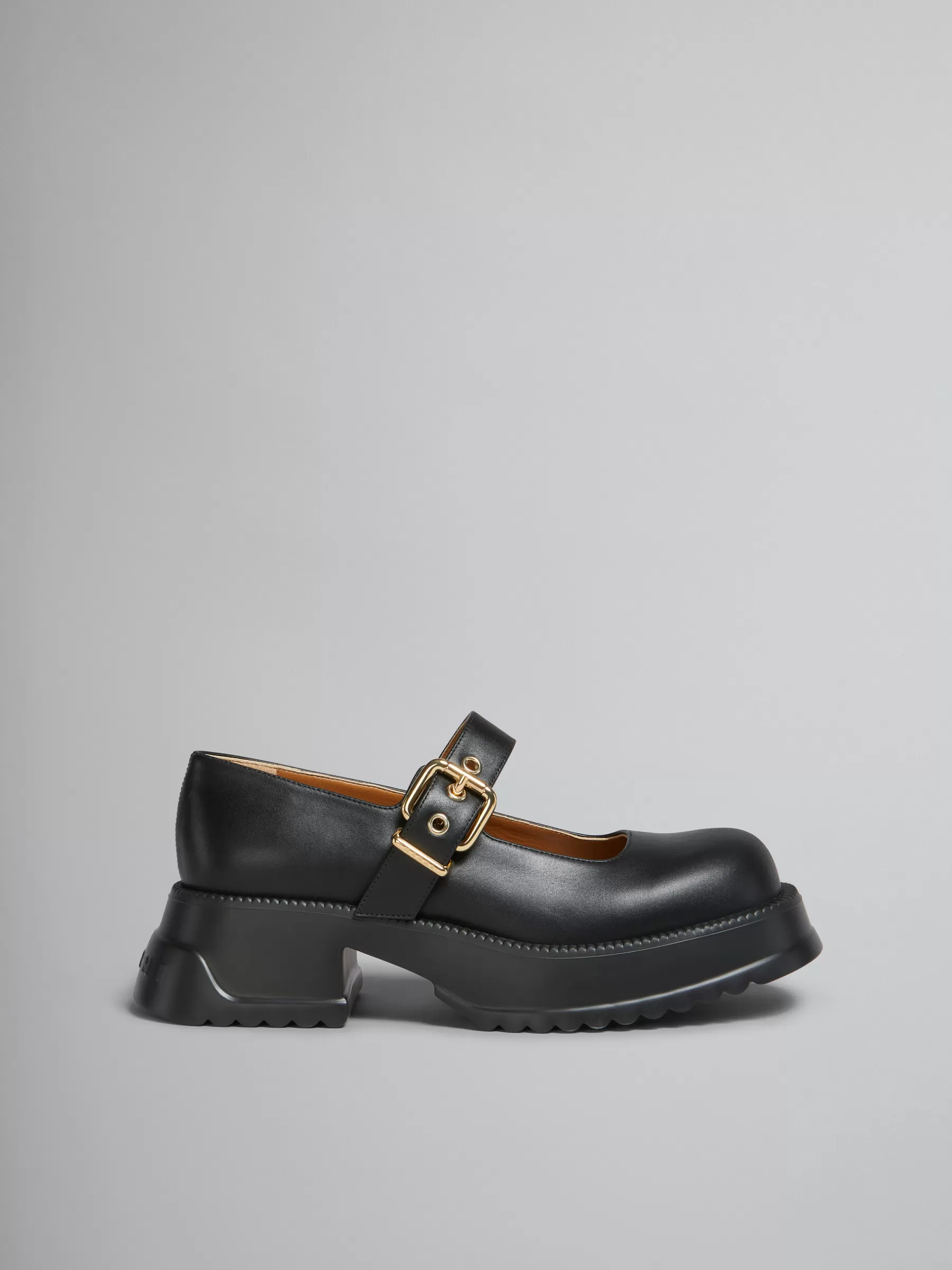 Marni Leather Mary Jane With Platform Sole BLACK Store