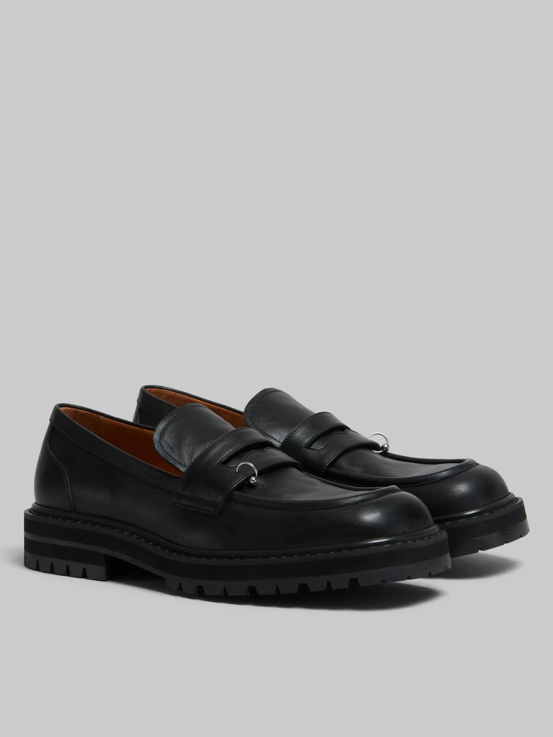 Marni Leather Piercing 2.0 Chunky Loafer BLACK Store