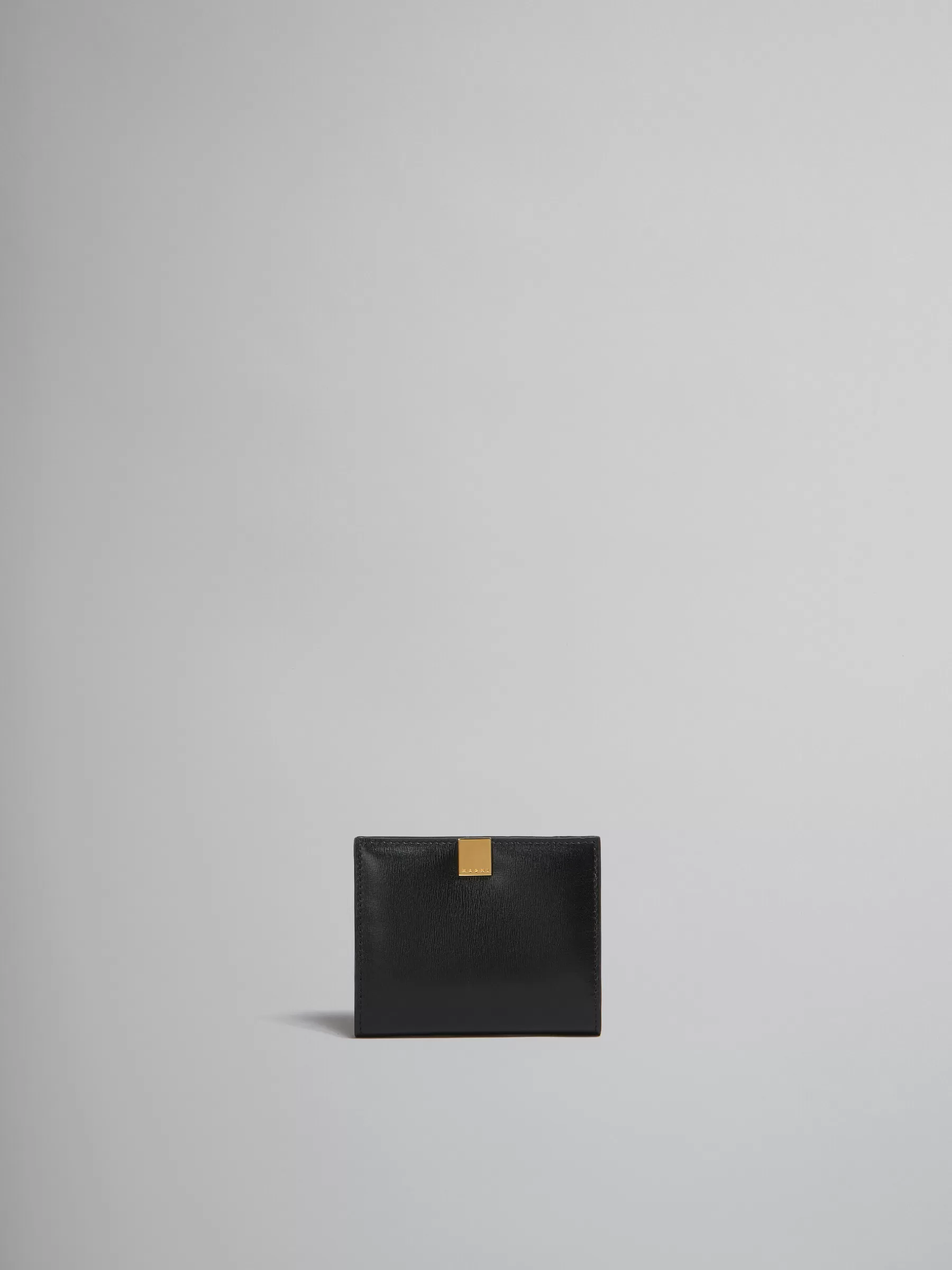 Marni Leather Trifold Prisma Wallet BLACK Cheap