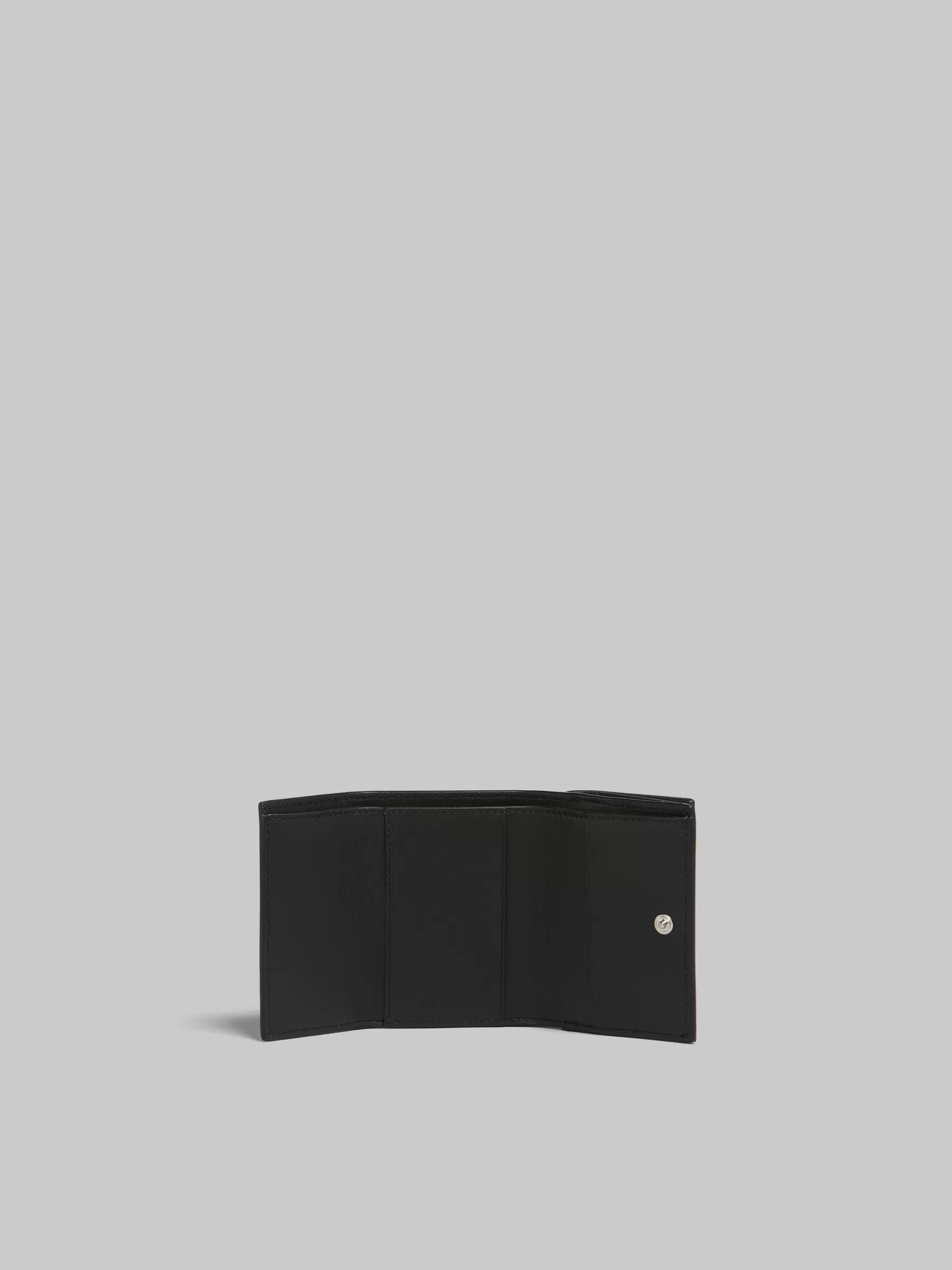 Marni Leather Trifold Wallet With Mending BLACK Best