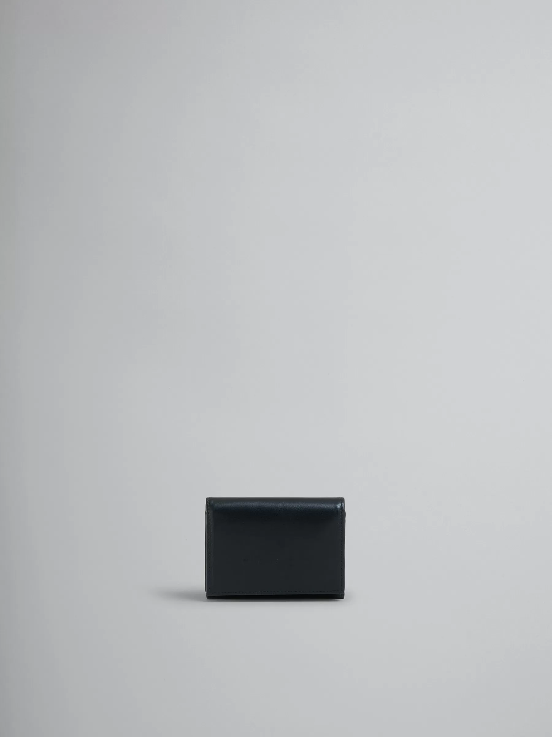 Marni Leather Trifold Wallet With Raised Logo BLACK Best