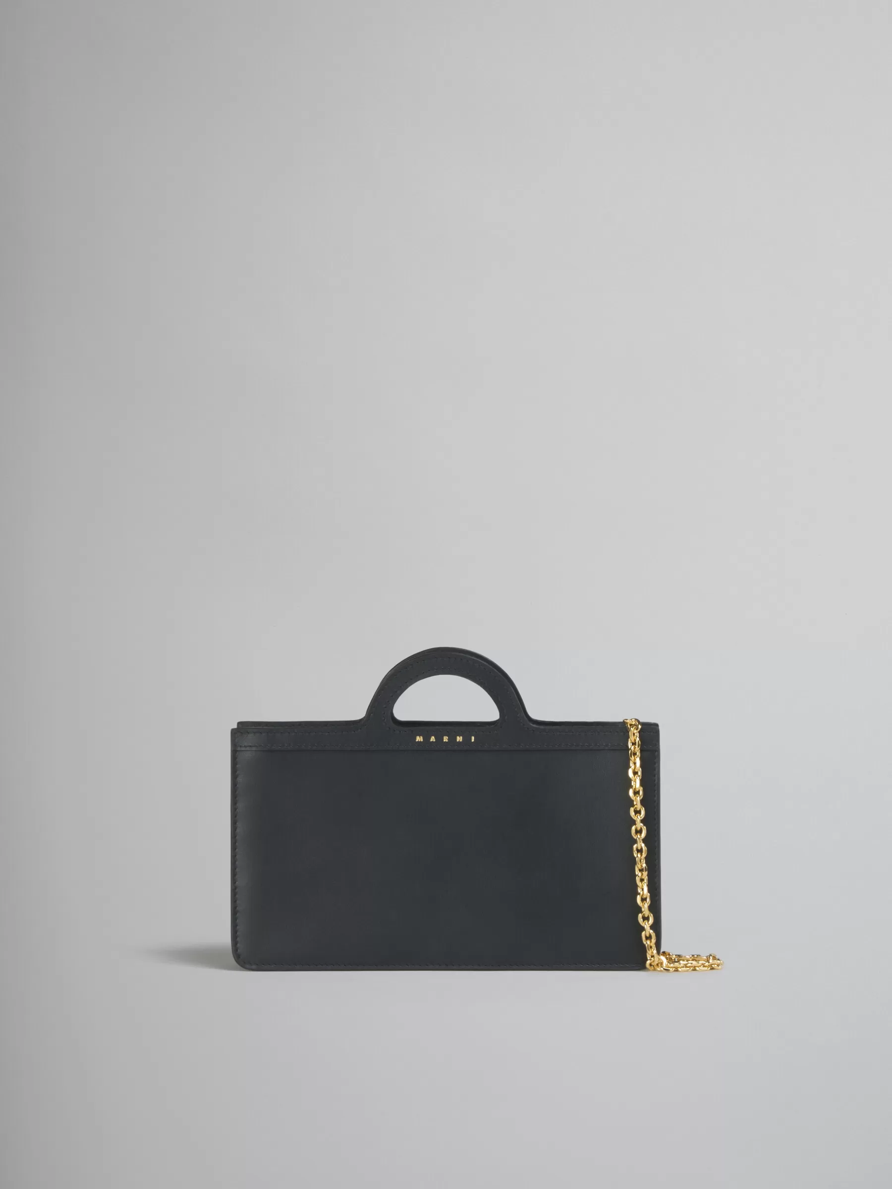 Marni Leather Tropicalia Long Wallet With Chain Strap BLACK Clearance