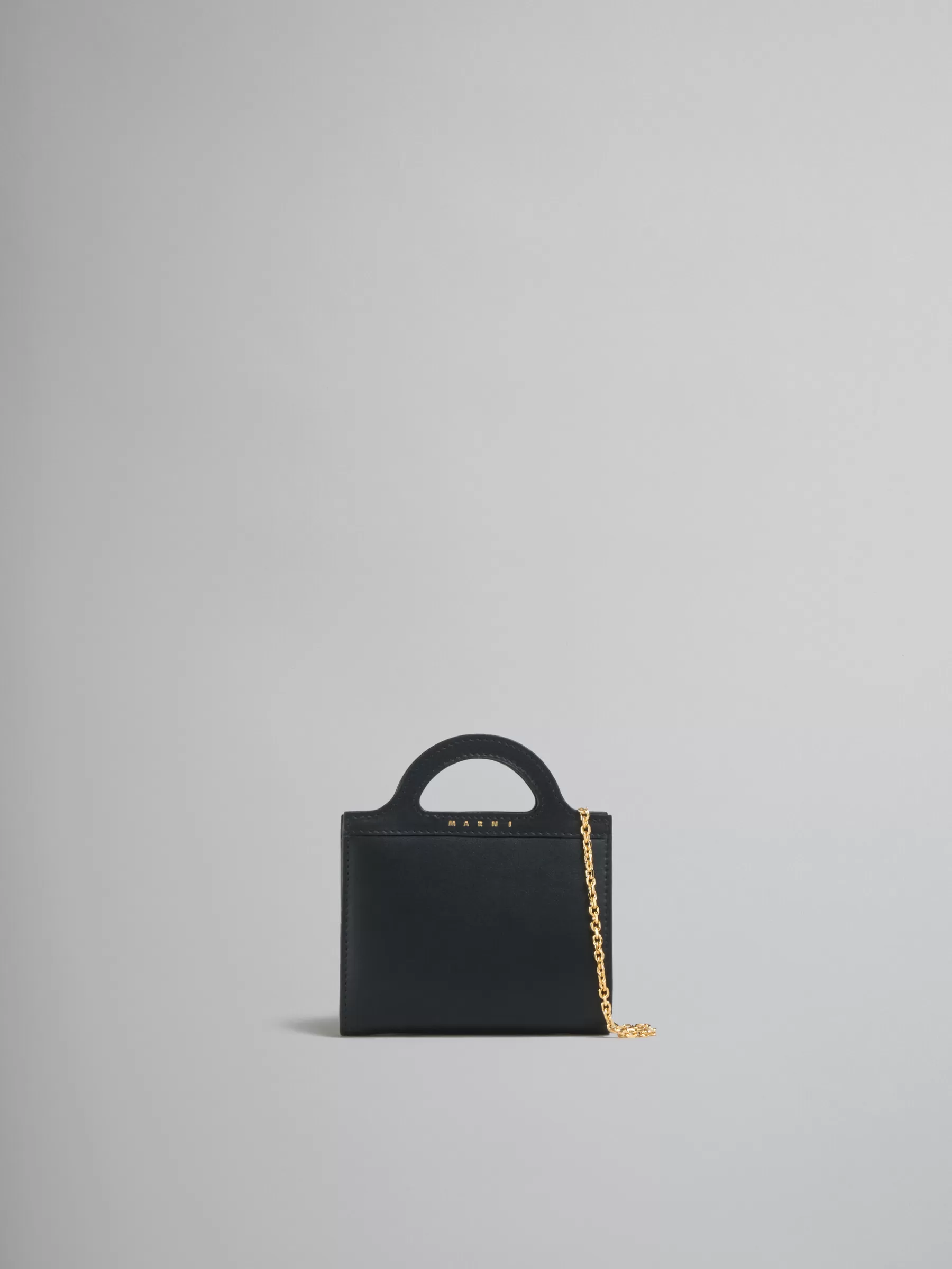 Marni Leather Tropicalia Wallet With Chain Strap BLACK Clearance
