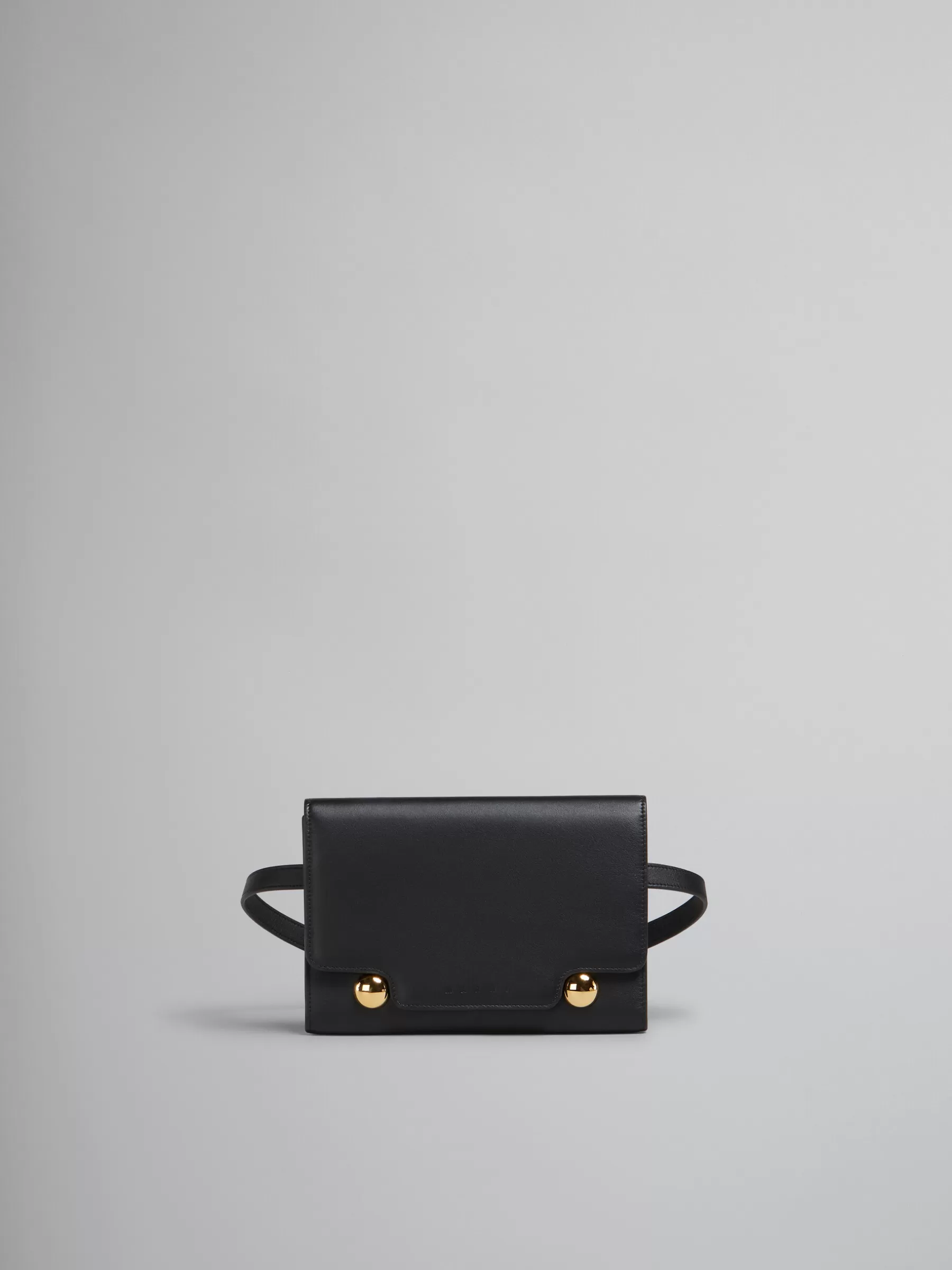 Marni Leather Trunkaroo Bum Bag BLACK Fashion