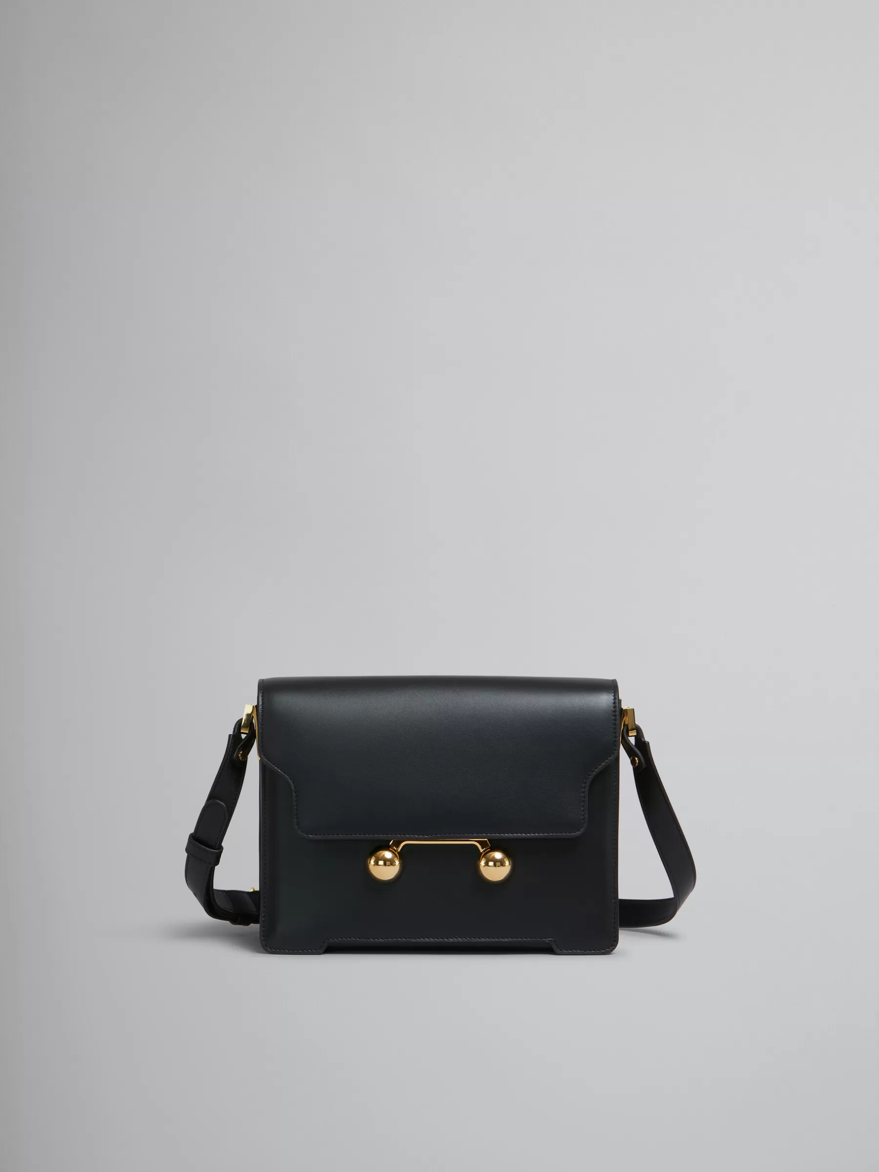 Marni Leather Trunkaroo Medium Shoulder Bag BLACK Sale