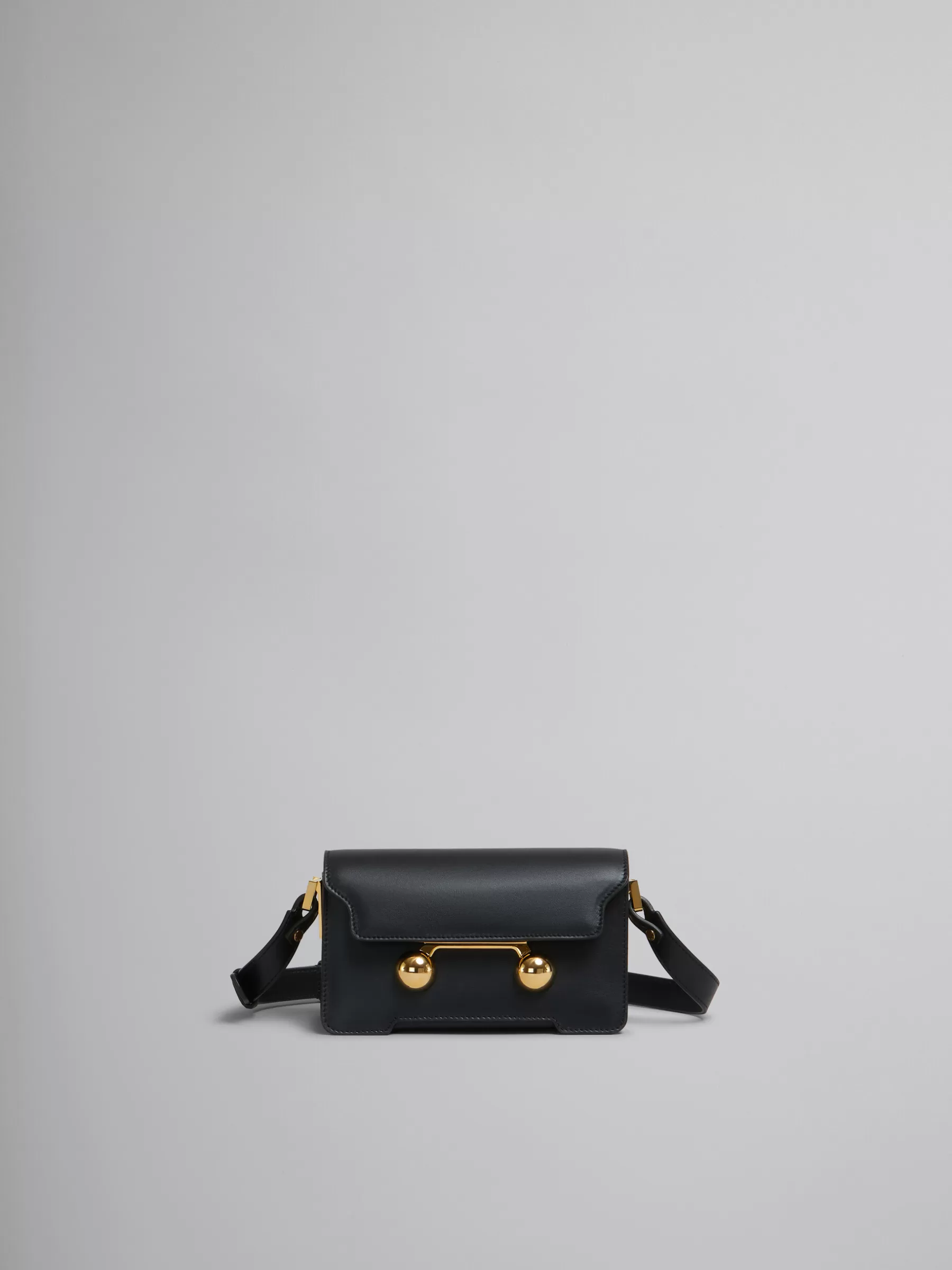 Marni Leather Trunkaroo Mini Shoulder Bag BLACK Cheap