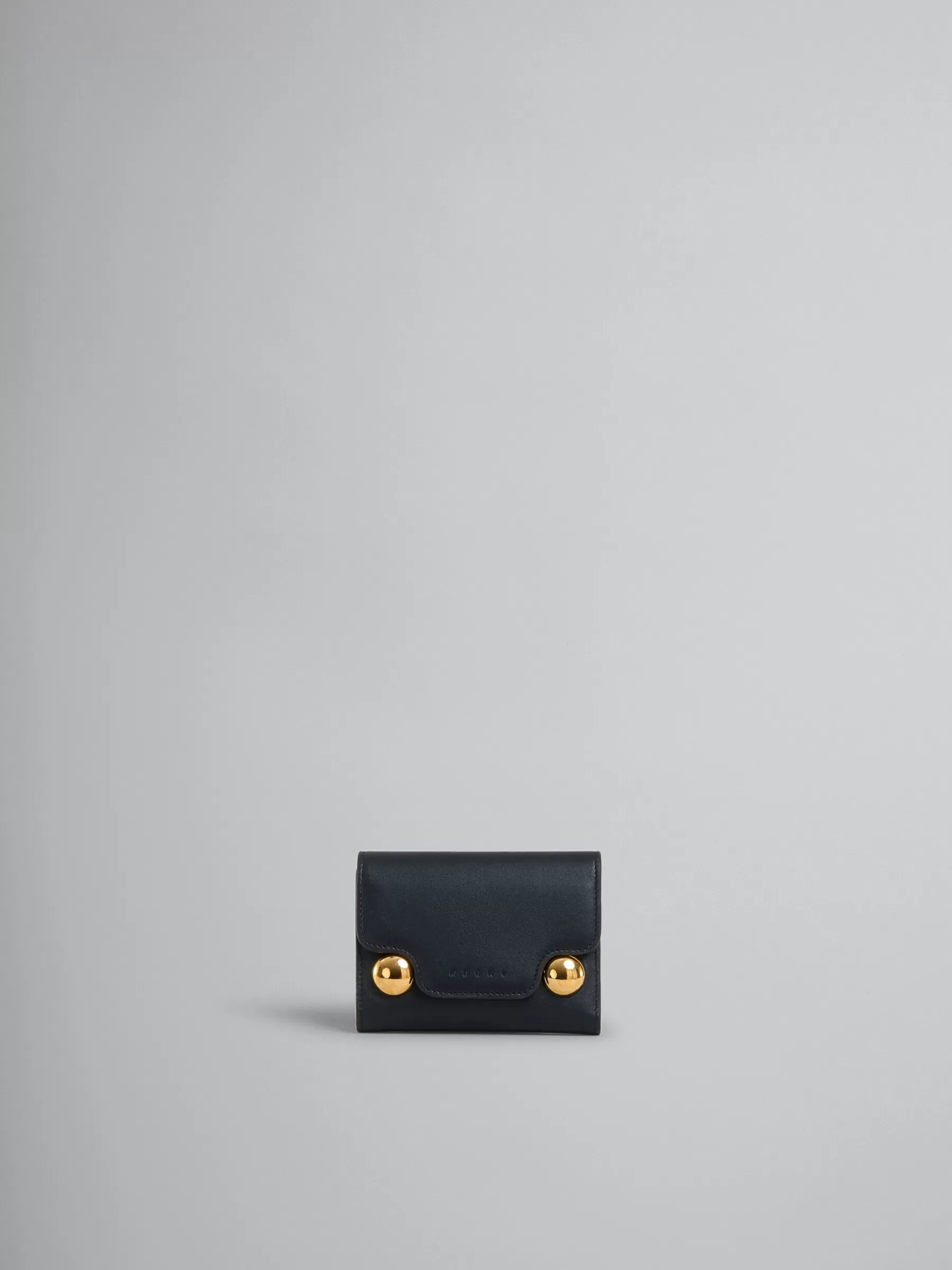 Marni Leather Trunkaroo Trifold Wallet BLACK Hot