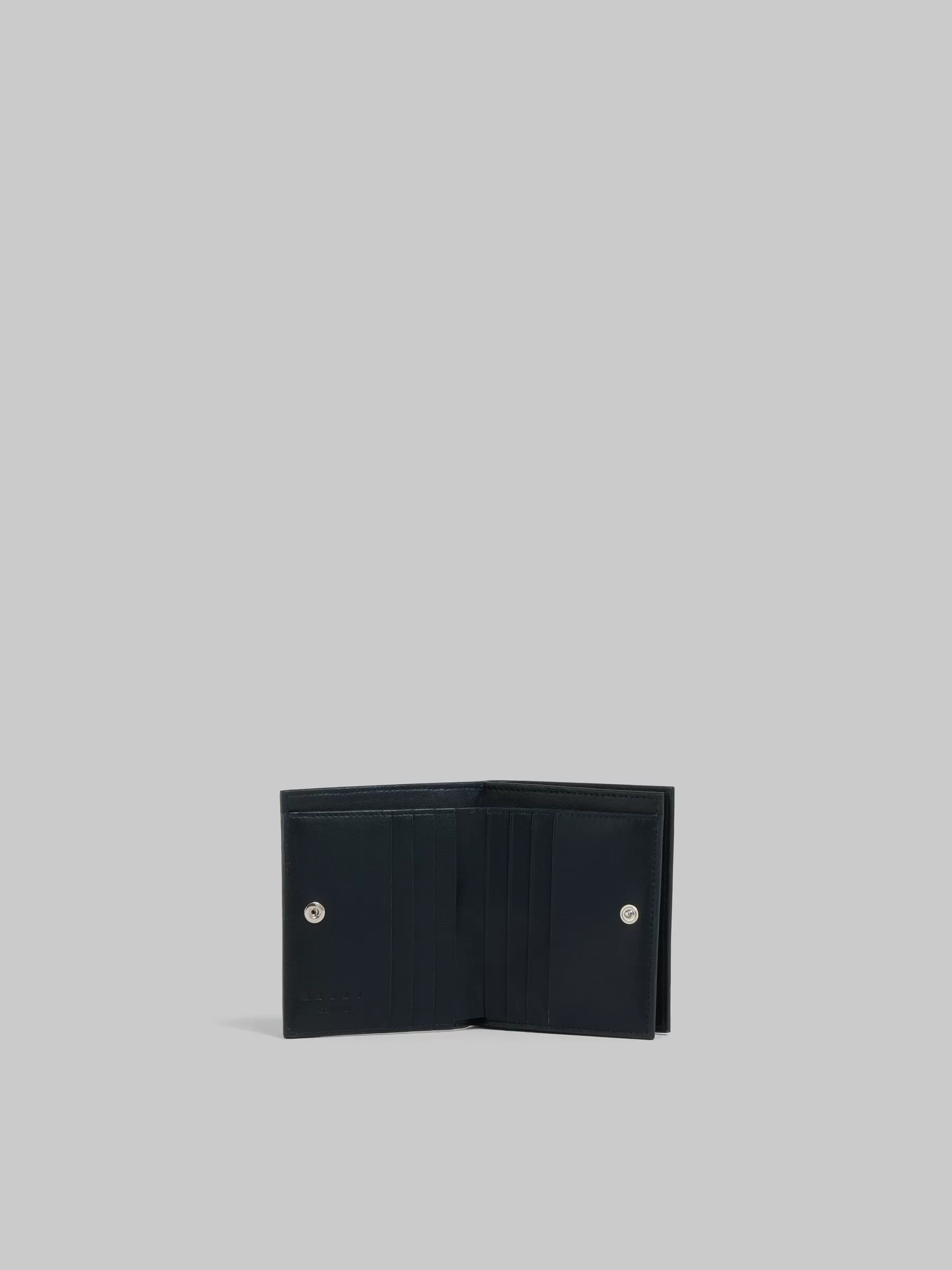 Marni Leather Zip-around Bifold Wallet With Mending BLACK Outlet