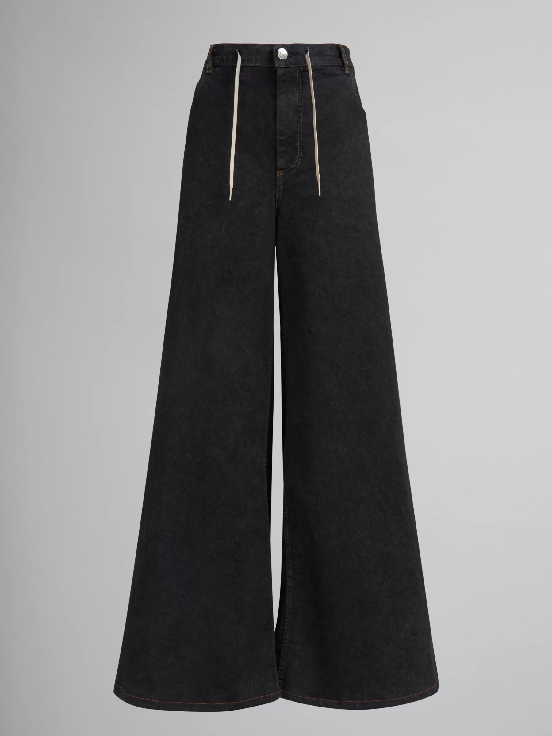 Marni Marble Denim Wide-leg Jeans BLACK Online