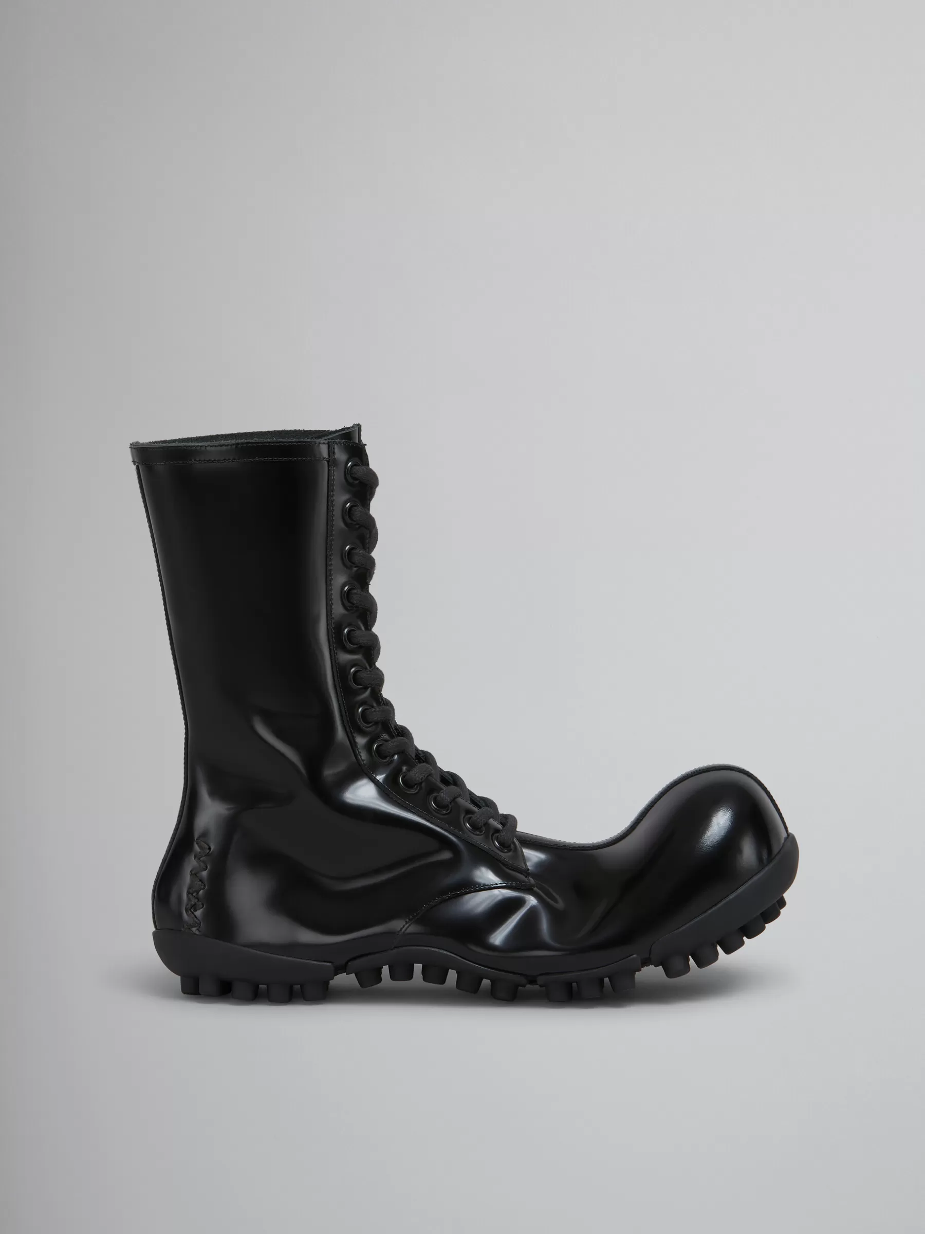 Marni Patent Leather Wave Boot BLACK Best