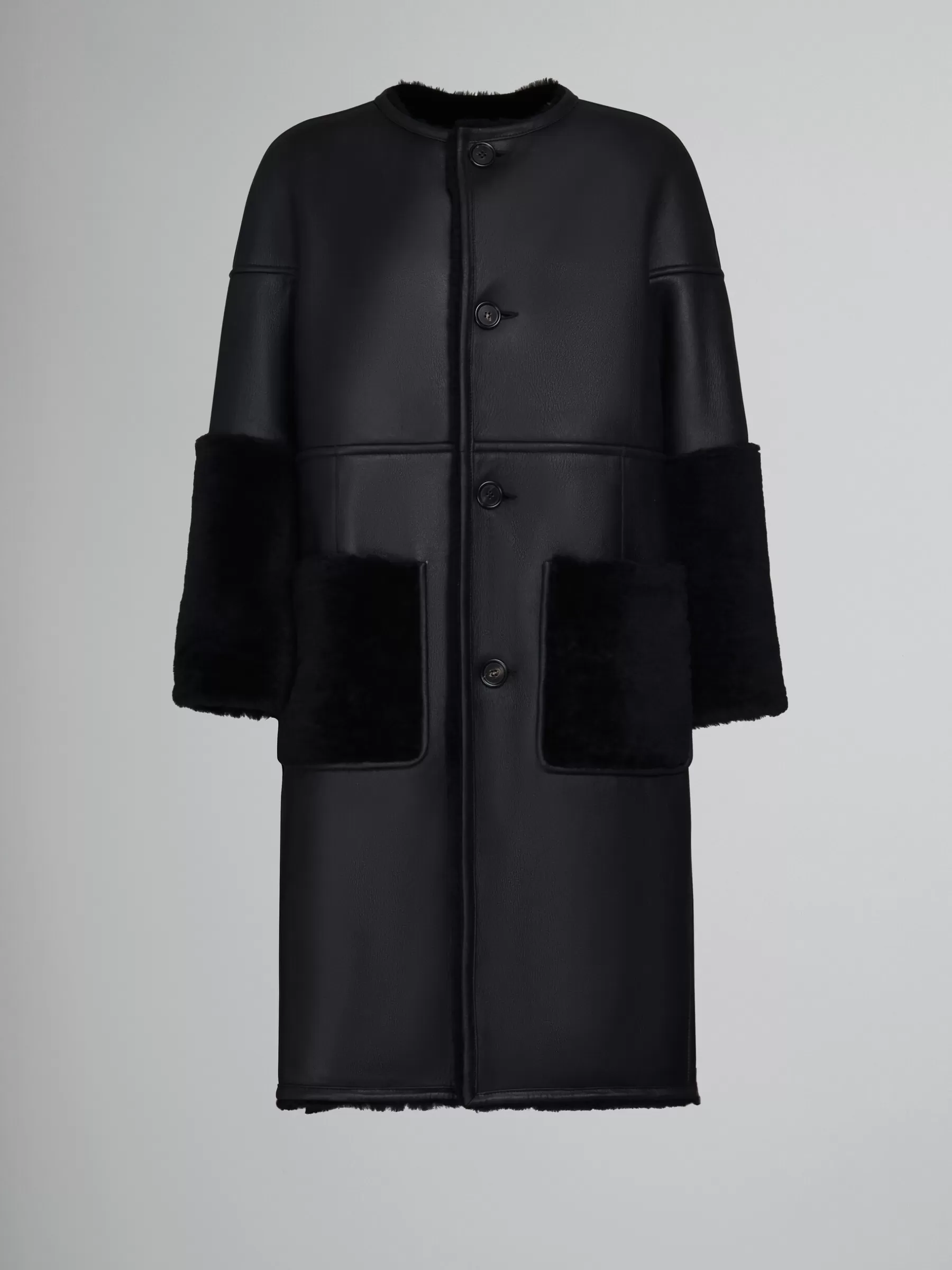 Marni Reversible Shearling Coat BLACK Best