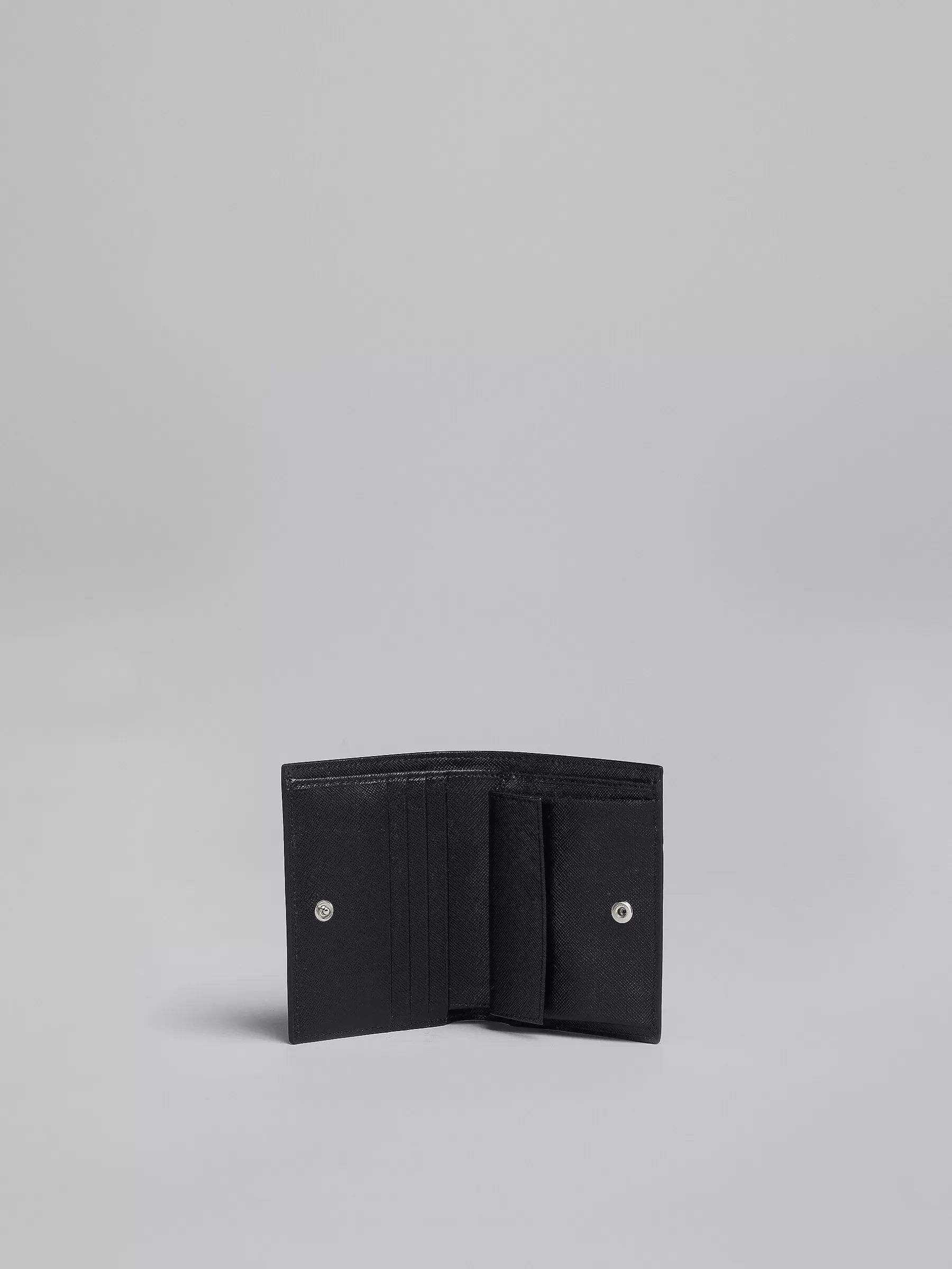 Marni Saffiano Leather Bi-fold Wallet BLACK Best