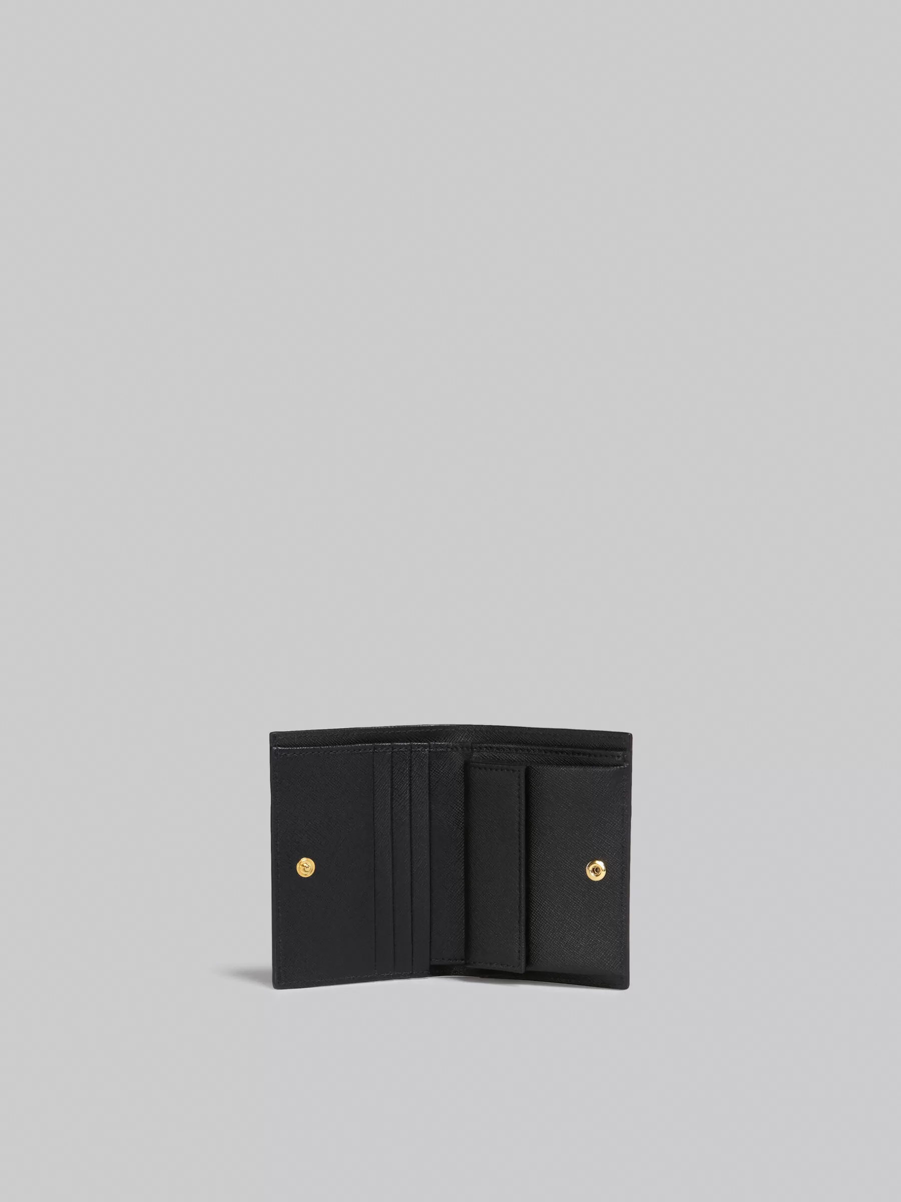 Marni Saffiano Leather Bi-fold Wallet BLACK Discount