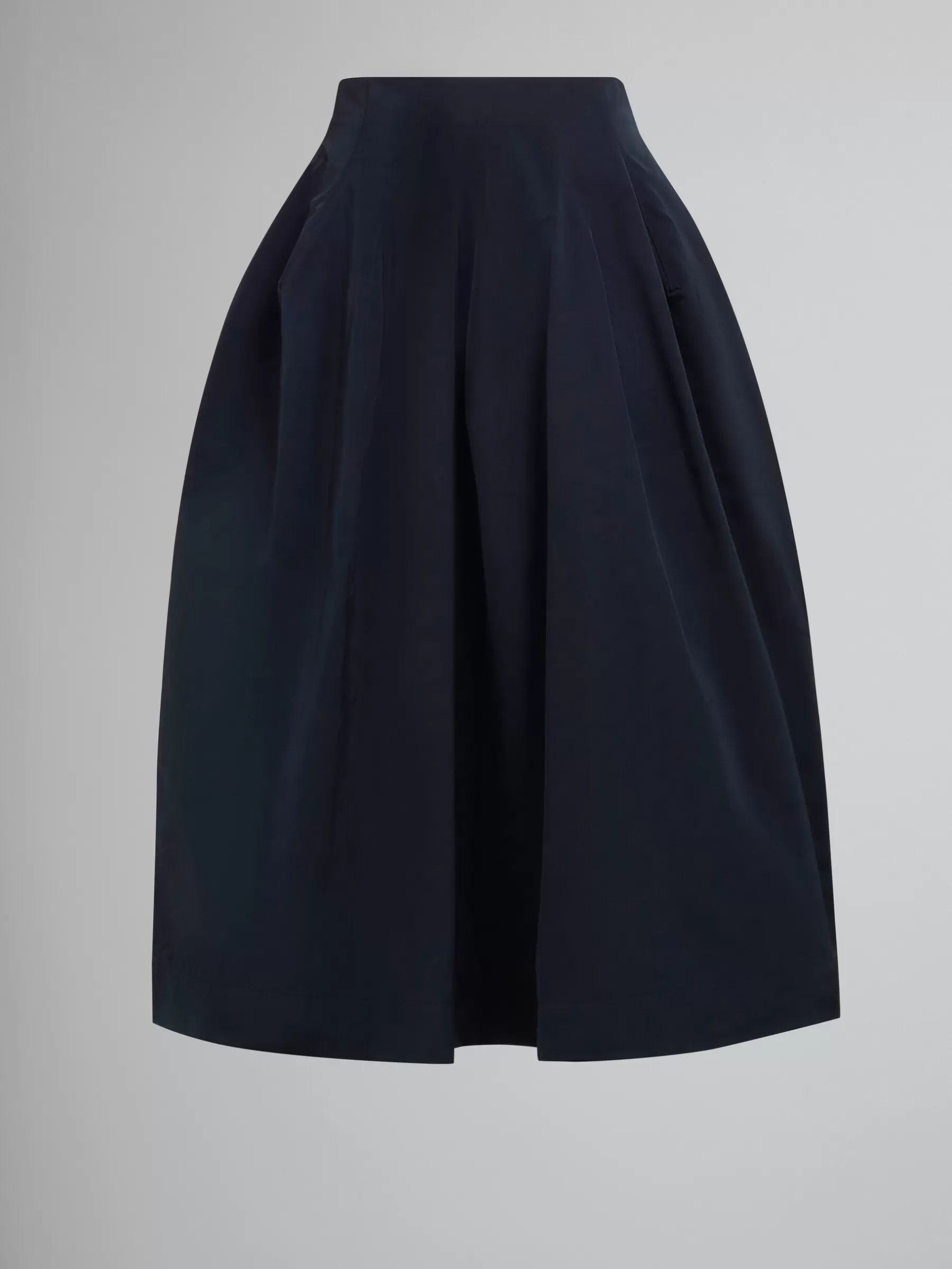 Marni Taffeta Pleated Skirt BLACK New