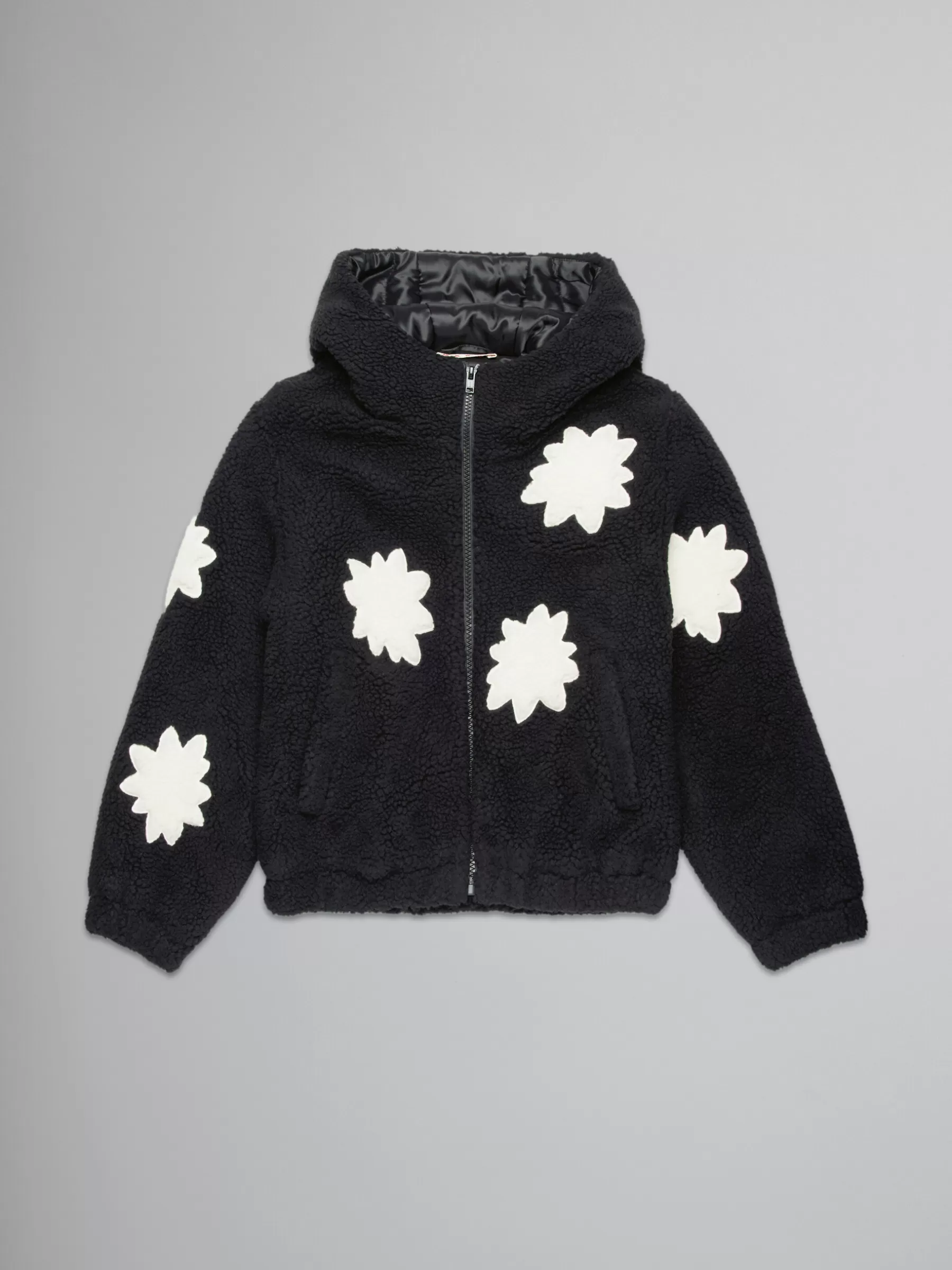 Marni Teddy Jacket With Stars BLACK New