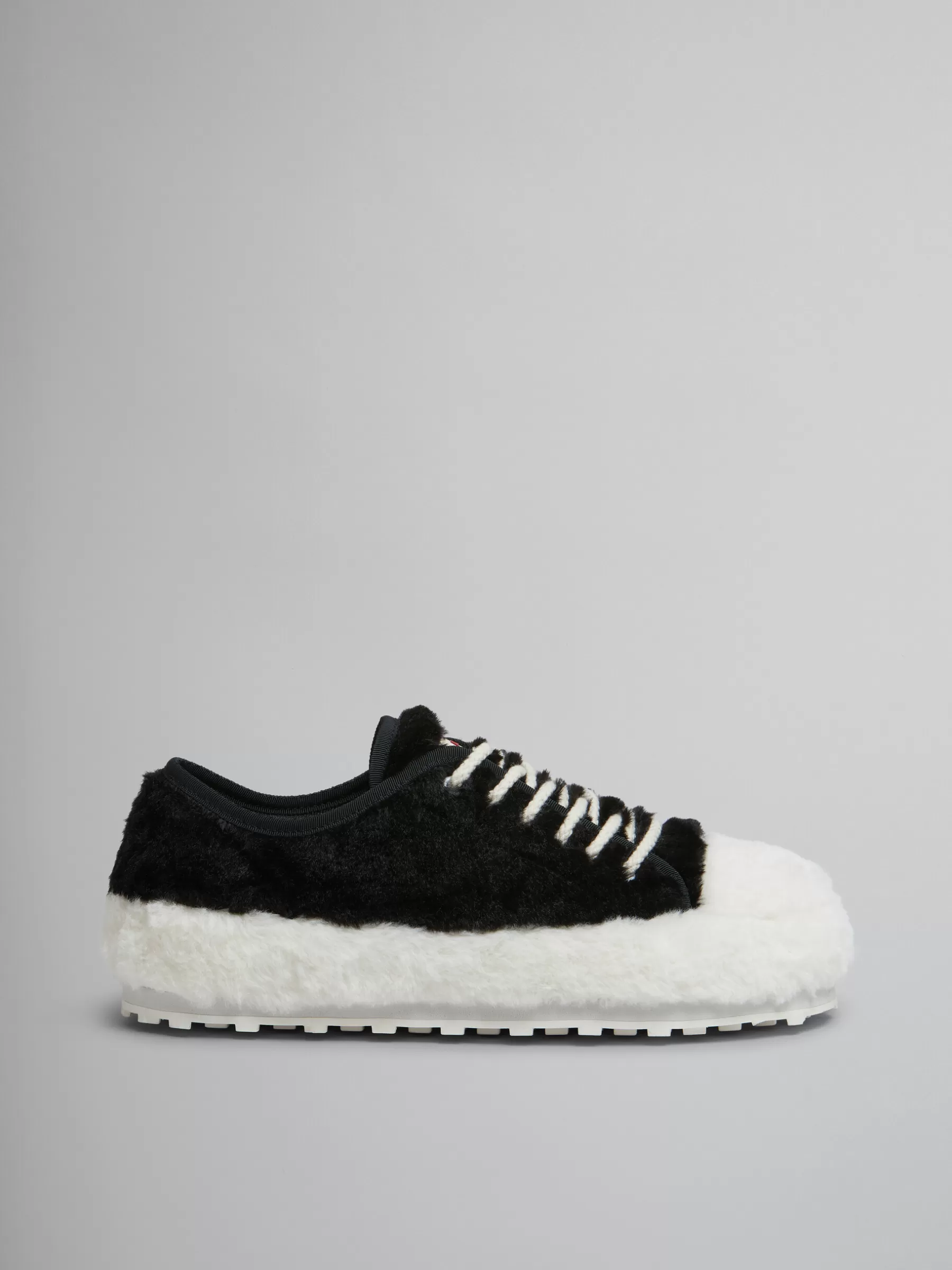 Marni Black Teddy Tennis Sneaker LILY WHITE/BLACK Discount