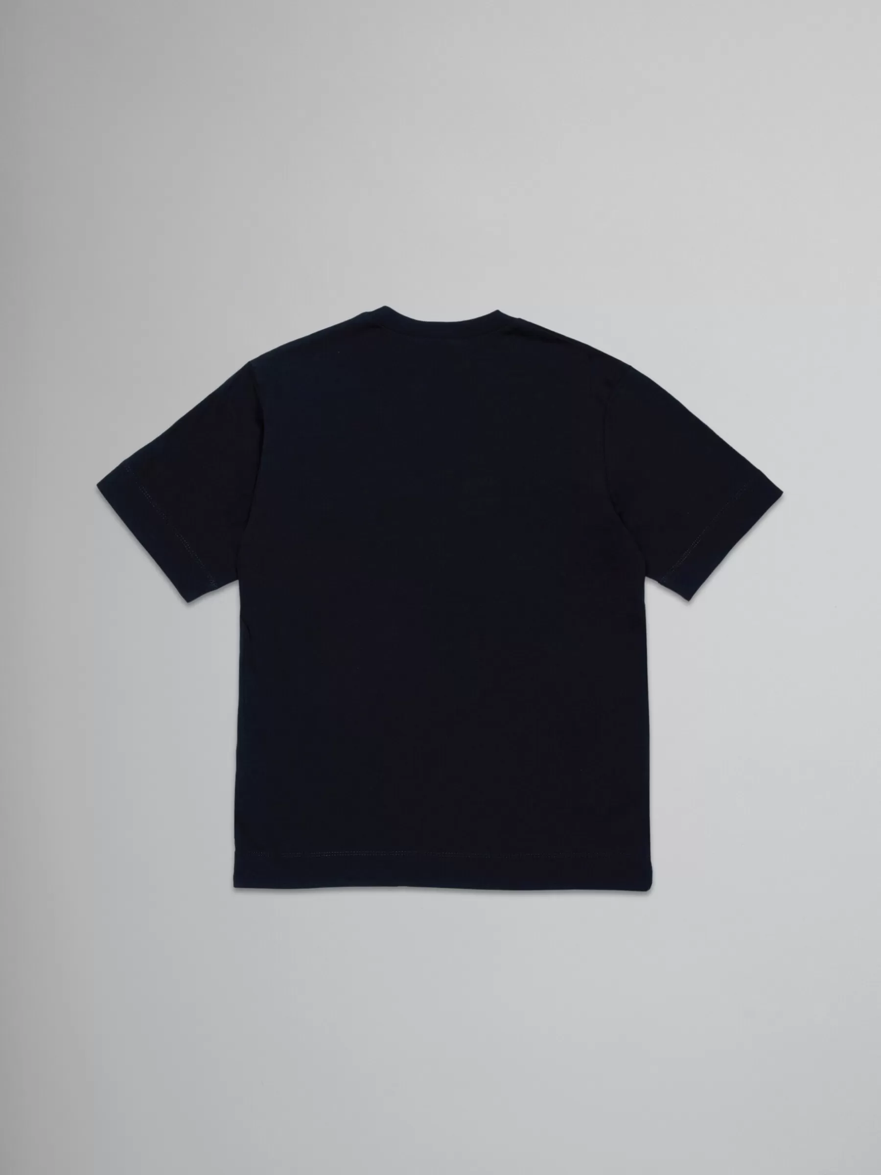 Marni T-shirt With Embroidered Logo BLACK Cheap