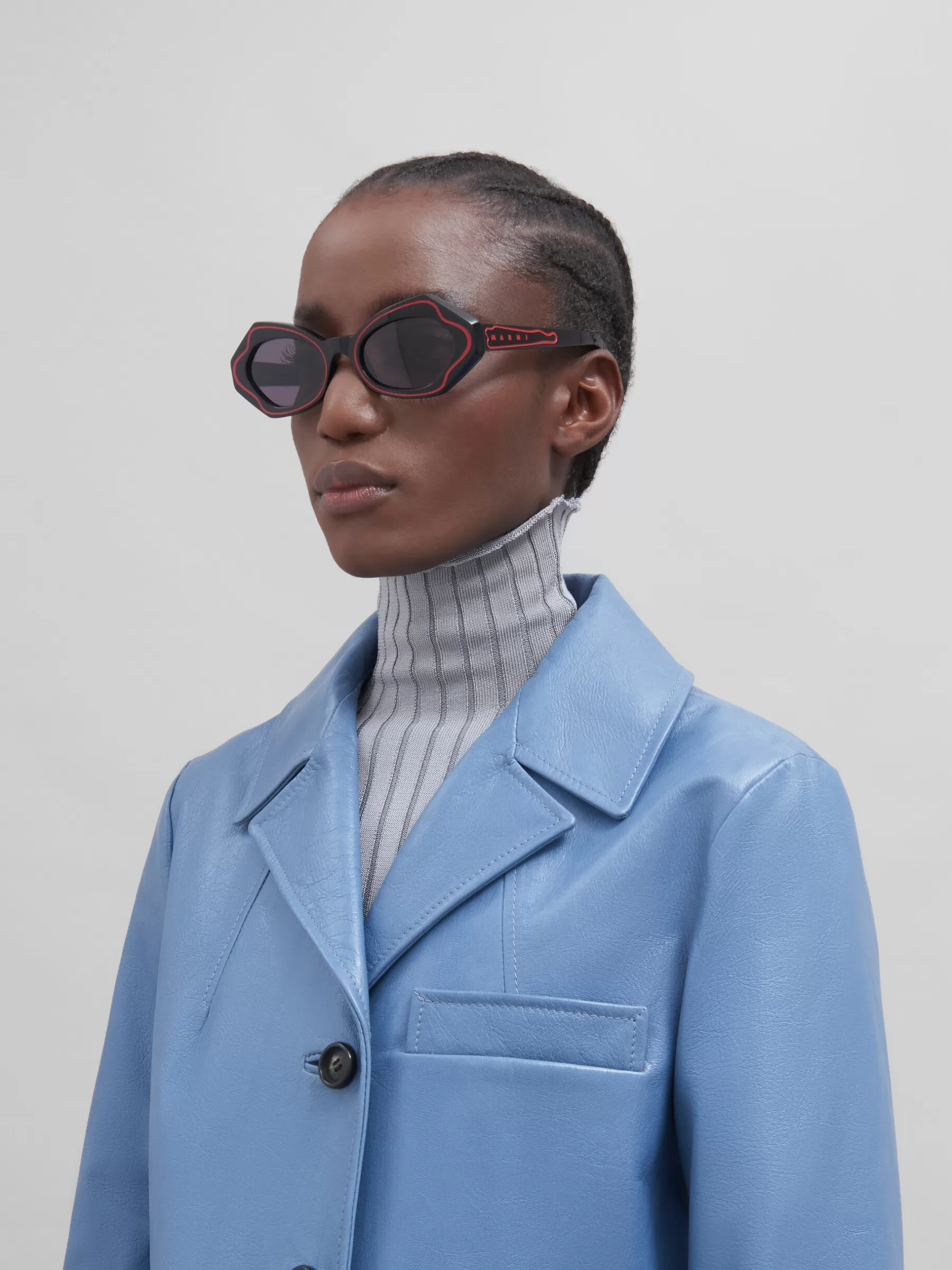 Marni Black Unlahand Sunglasses BLACKRED Cheap